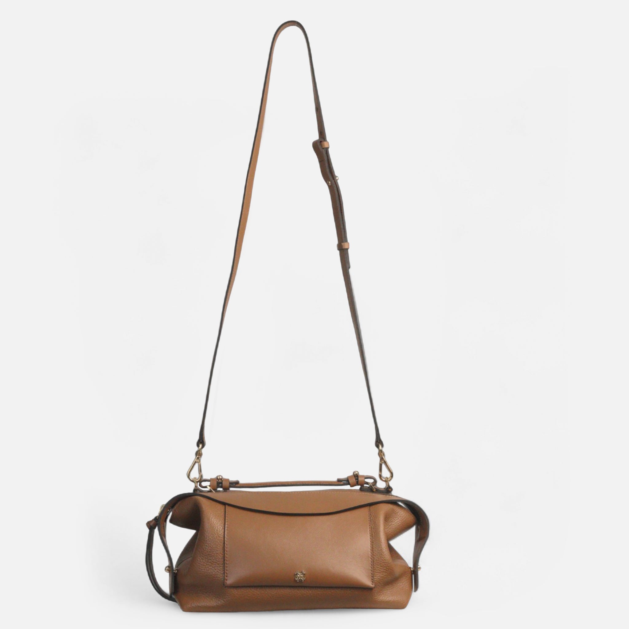 Bolsa Sil M em Couro Carmel