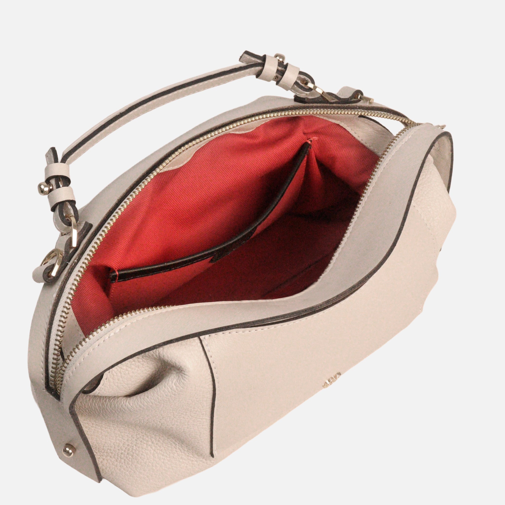 Bolsa Sil M em Couro Off White