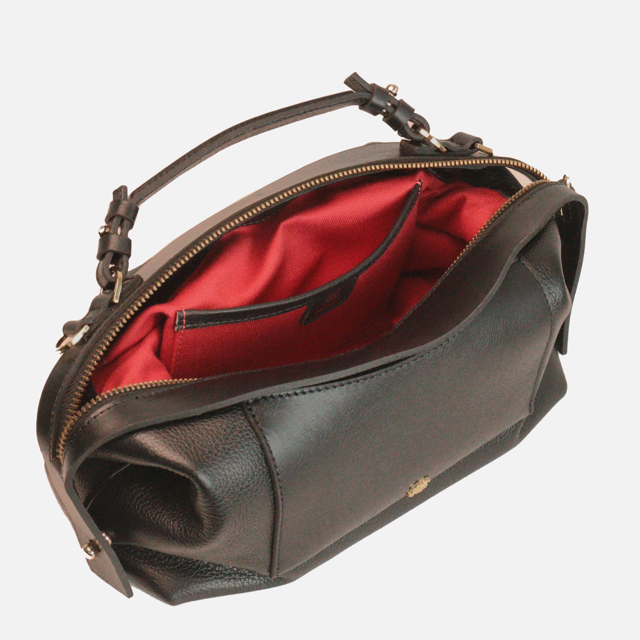 Bolsa Sil M em Couro Preto