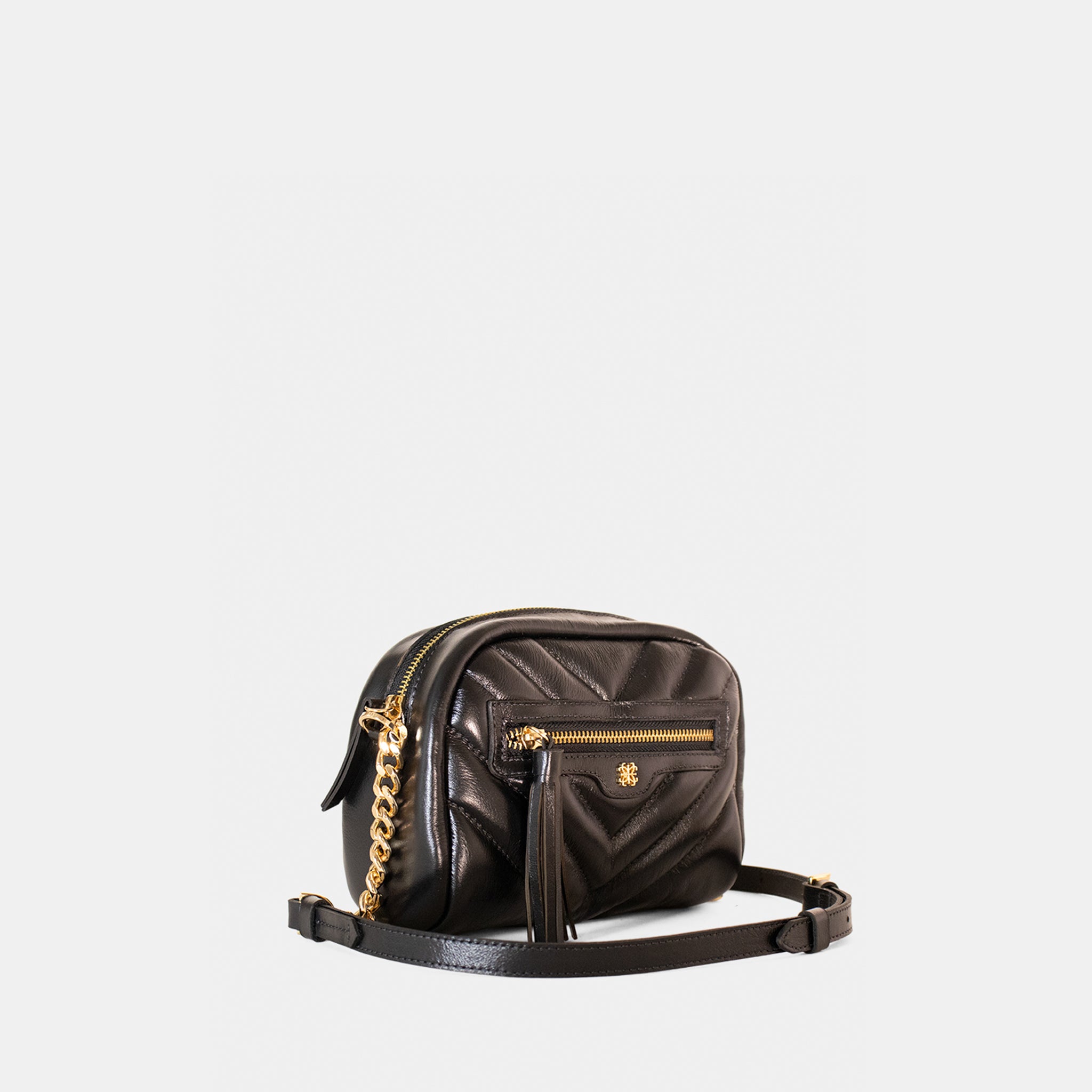 Bolsa Verona P em Couro Preto