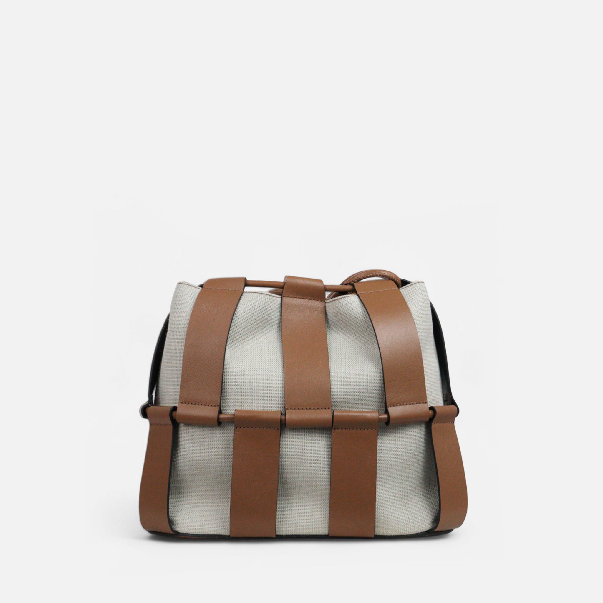 Bolsa Zena em Couro Carmel