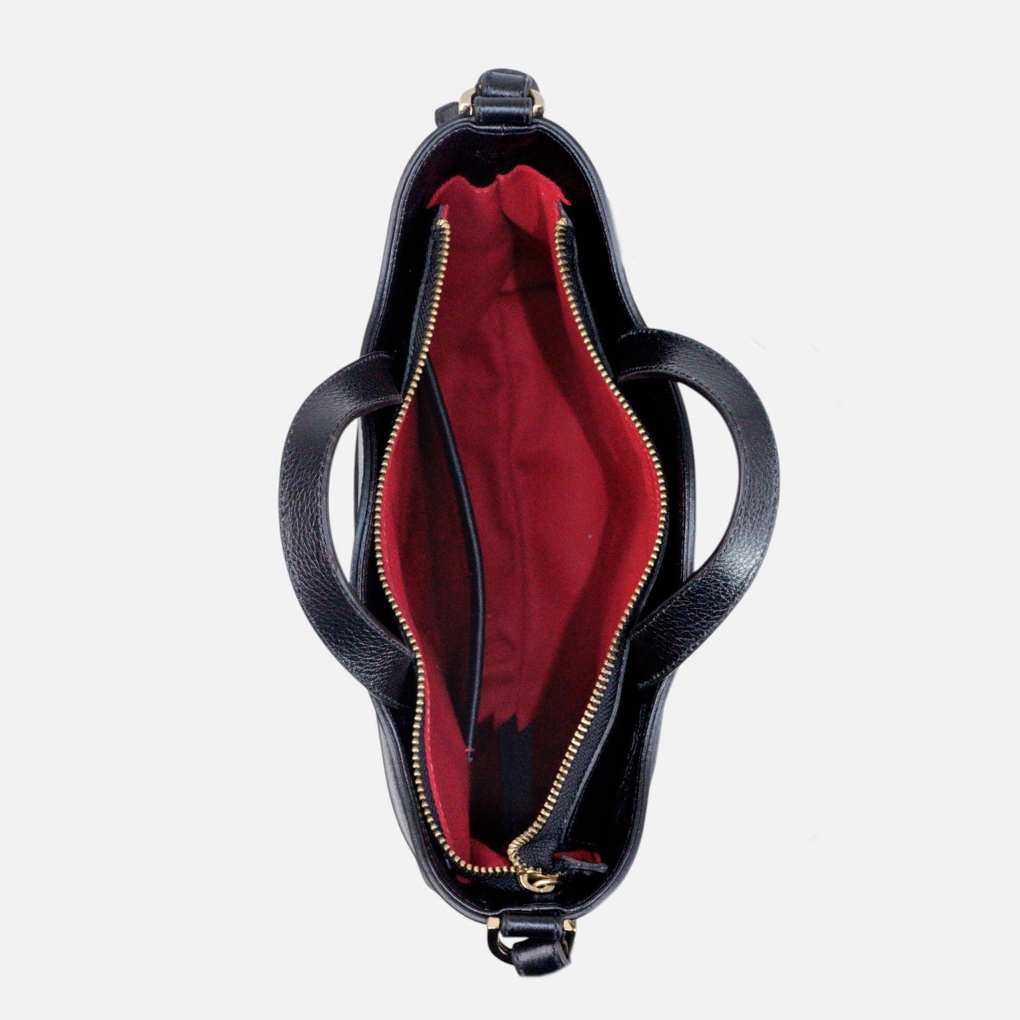 Bolsa Wave em Couro Preto