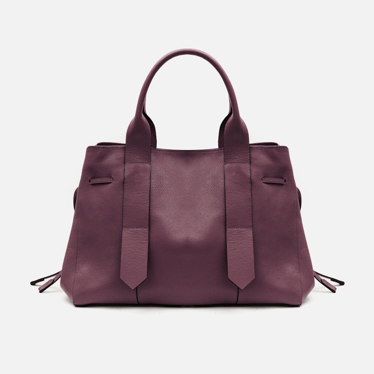 Bolsa Bianca com forro em Couro Cabernet