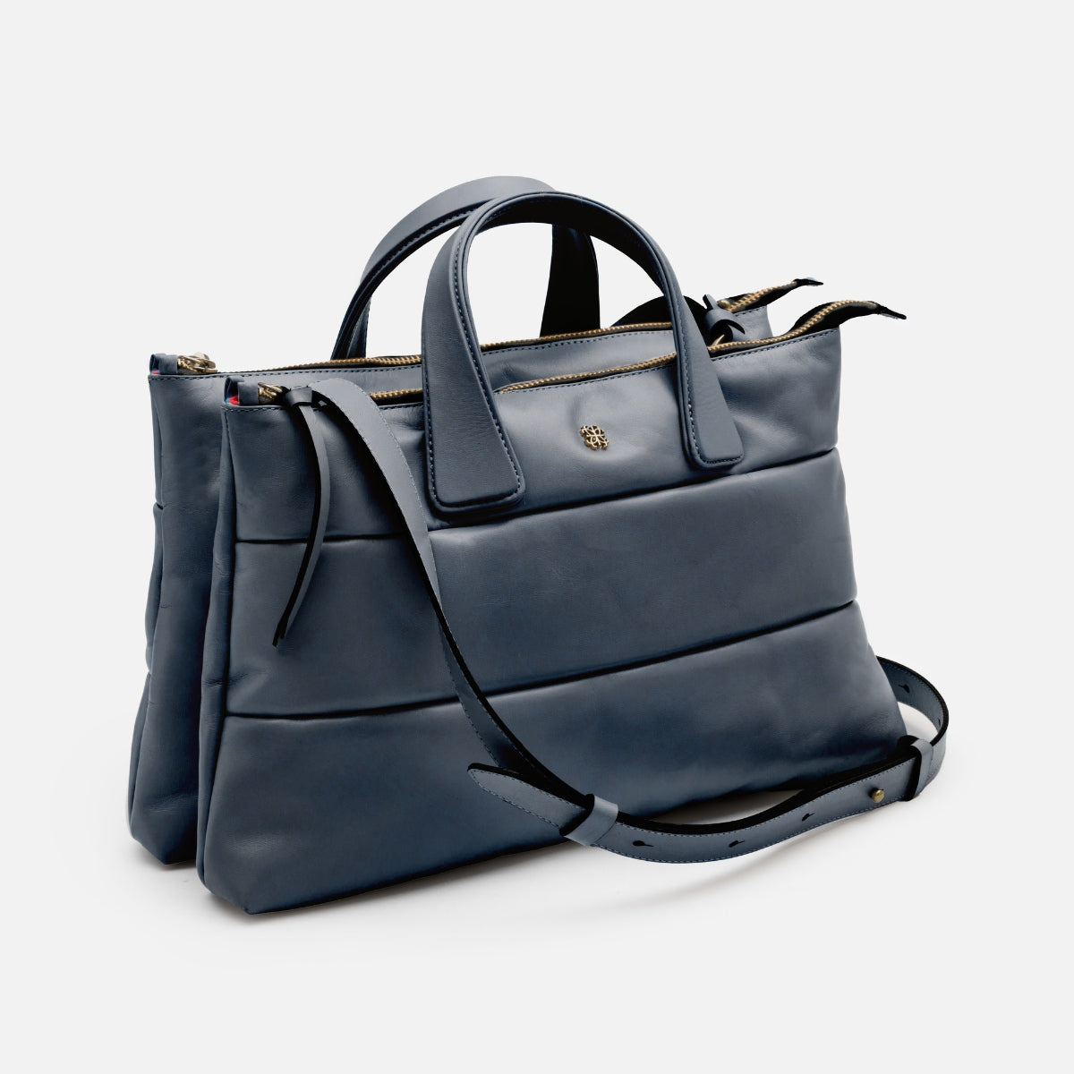 Bolsa Tote Mika M em Couro Marinho