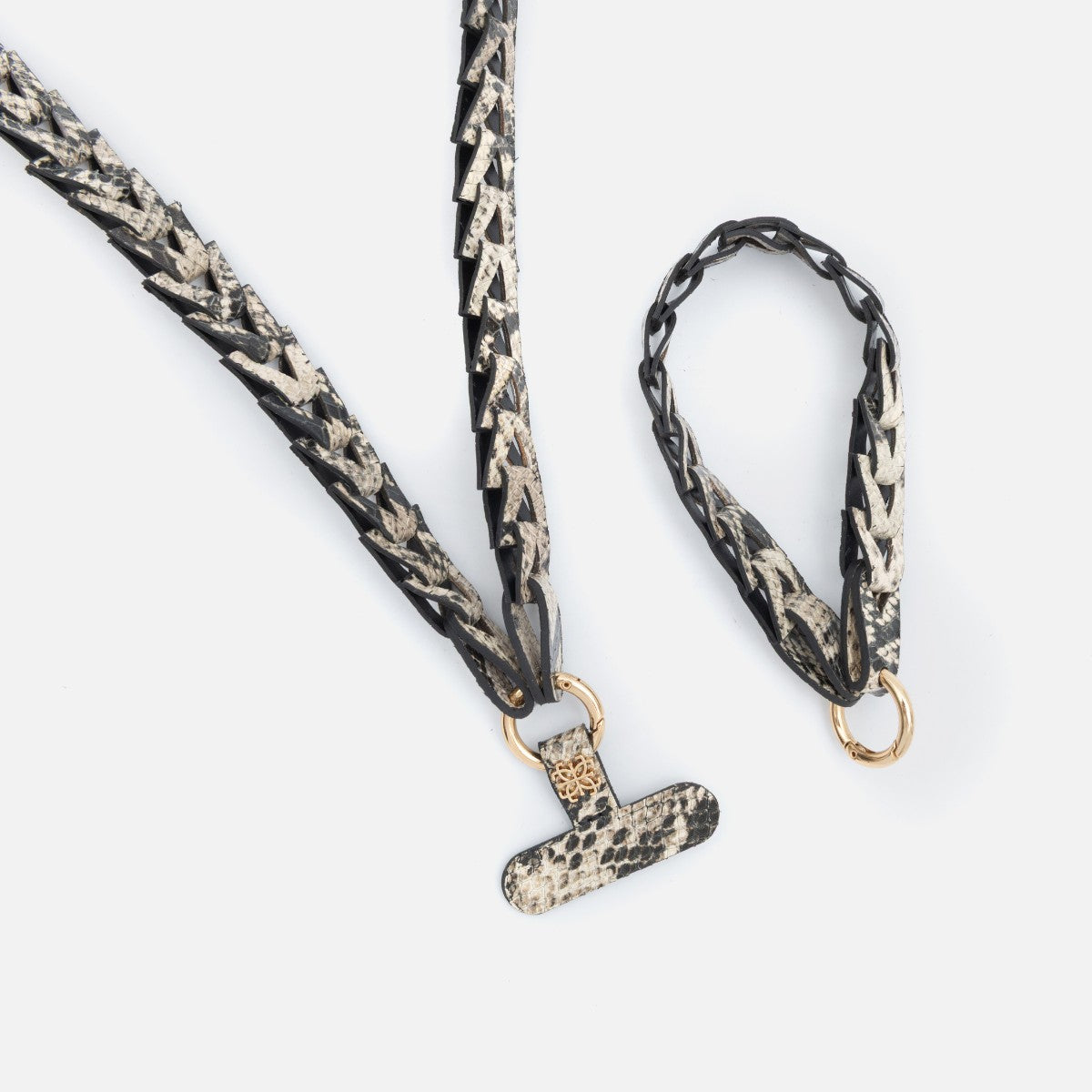 Phone Strap em Couro Snake