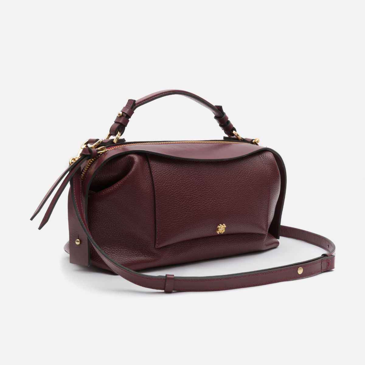Bolsa Sil M em Couro Cabernet