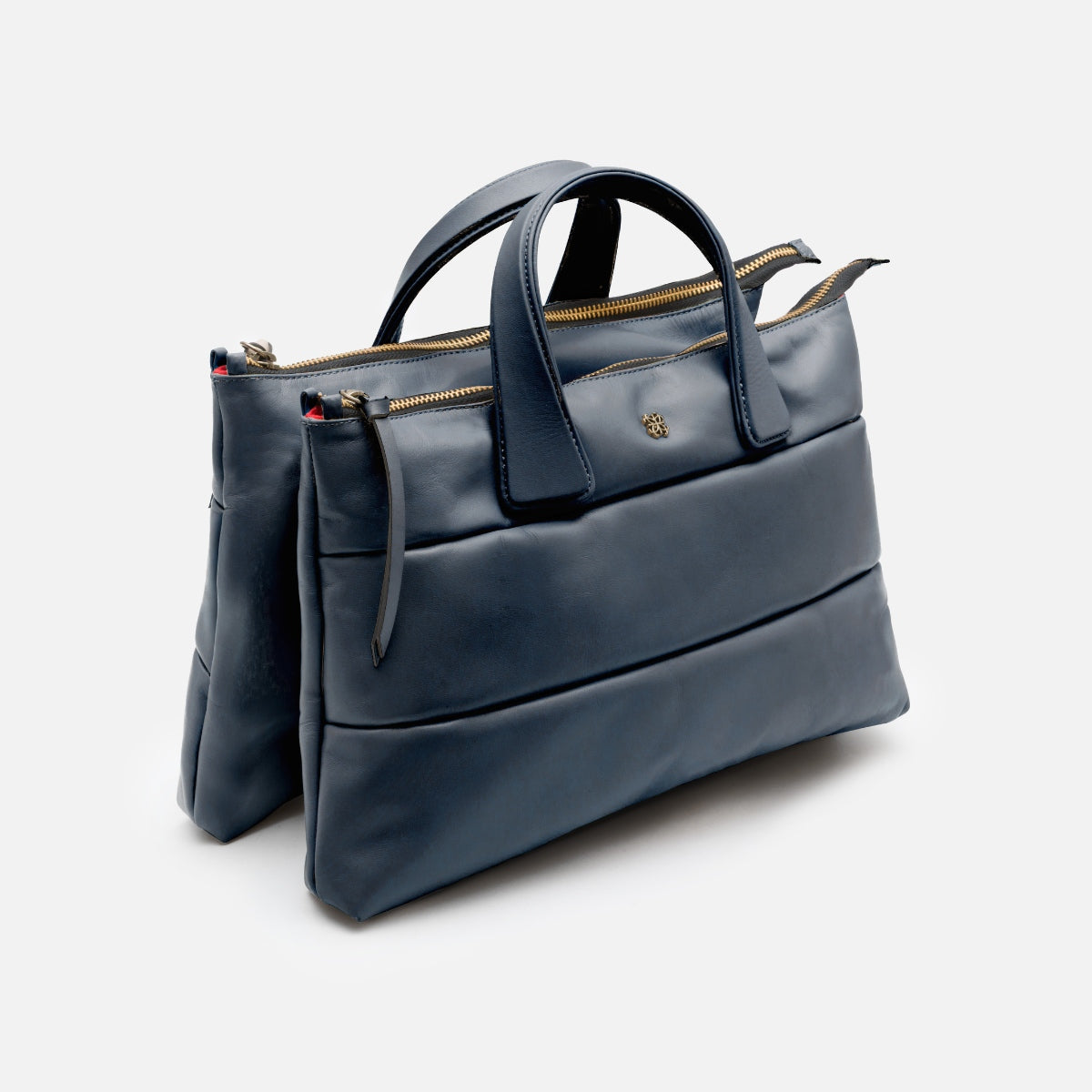 Bolsa Tote Mika M em Couro Marinho