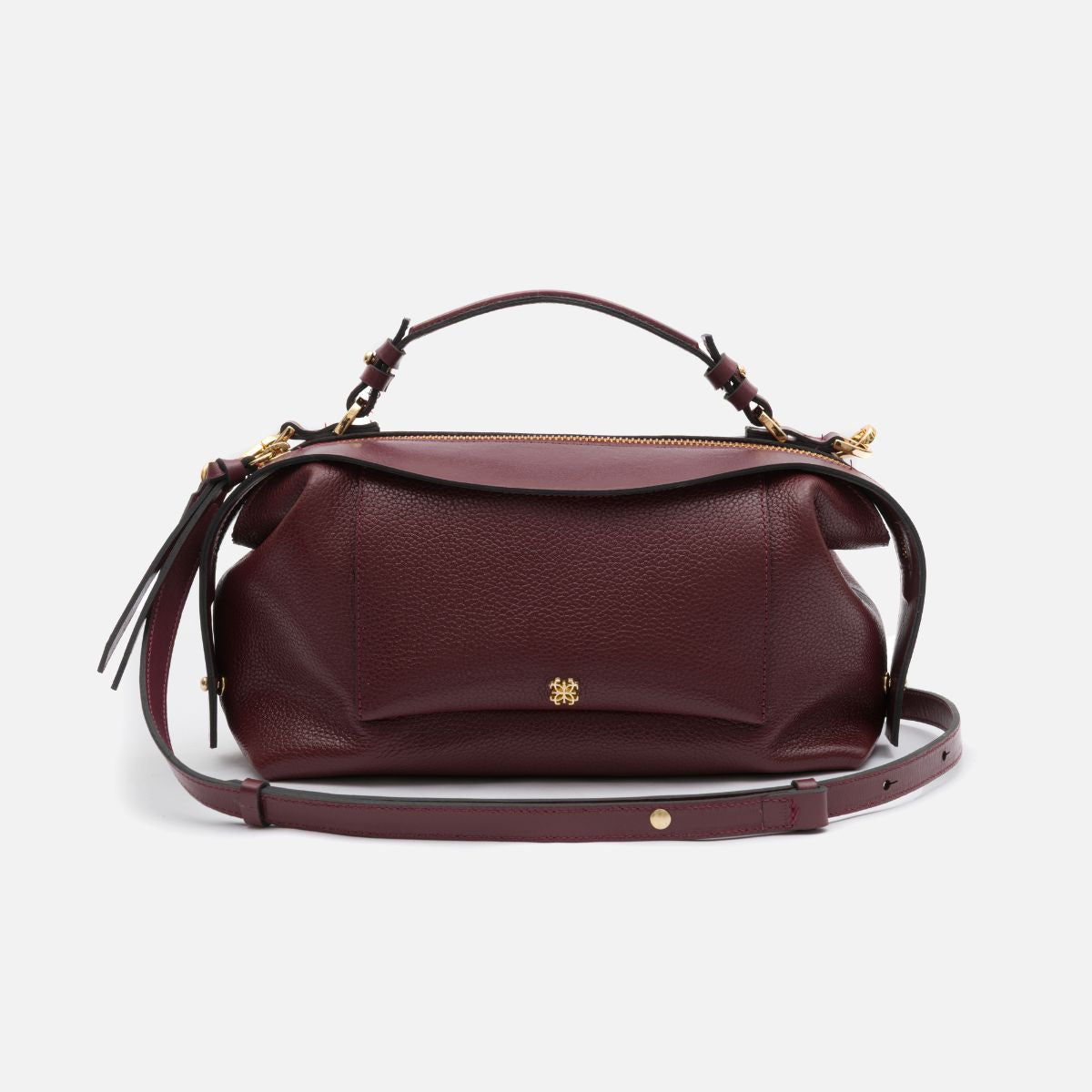 Bolsa Sil M em Couro Cabernet