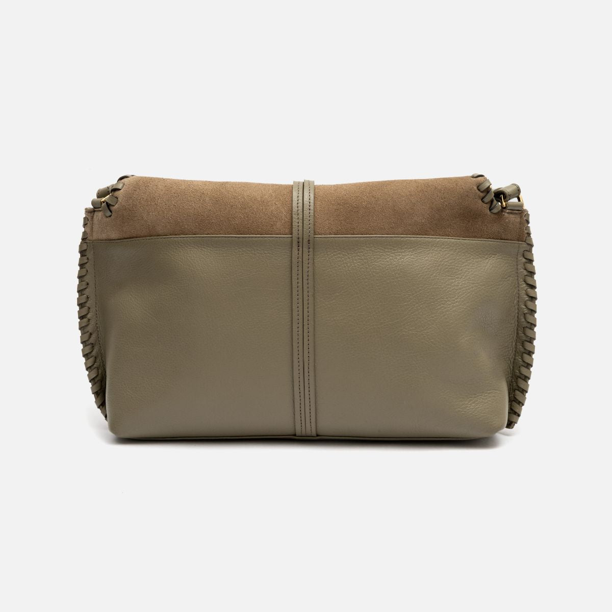 Bolsa Ivy em camurça khaki