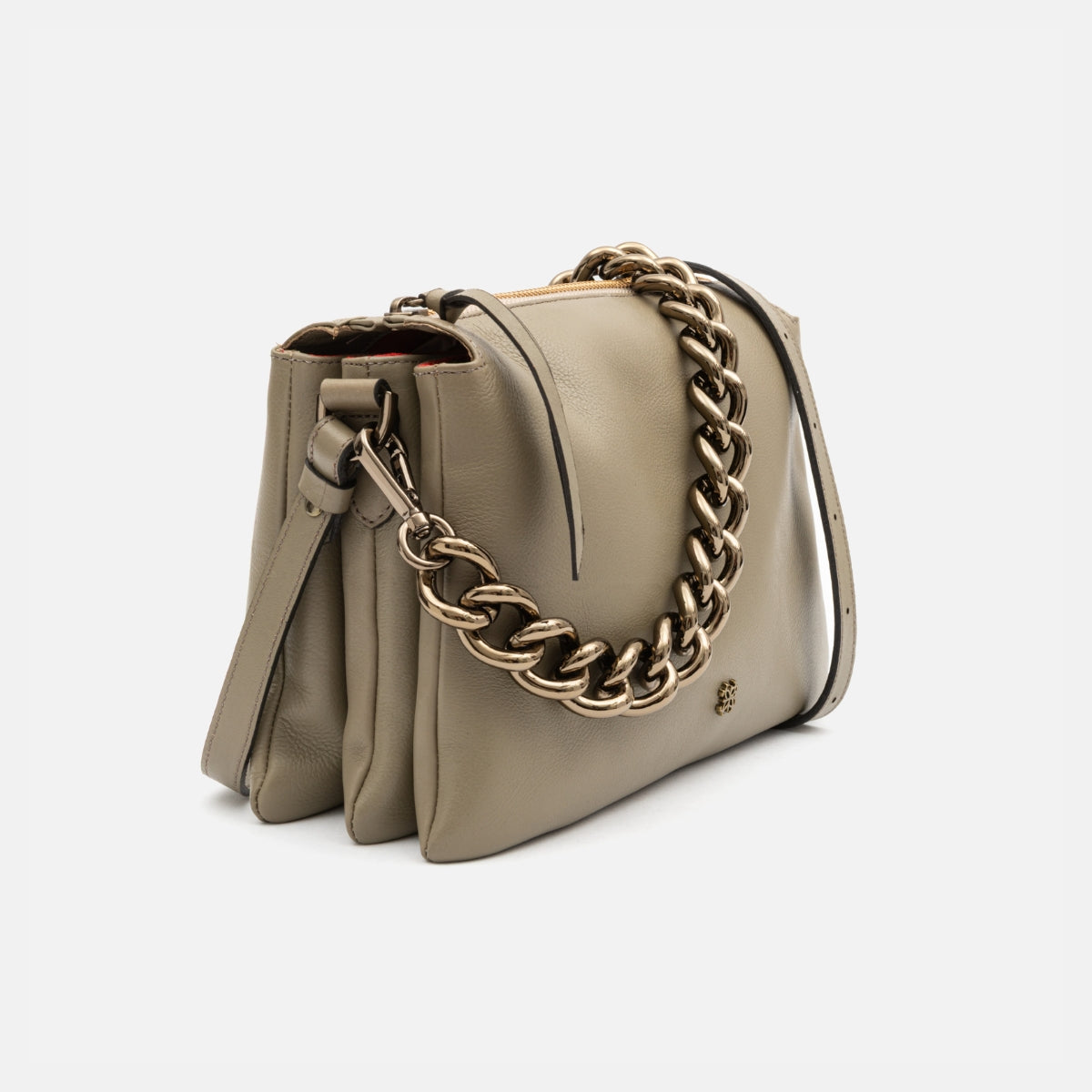 Bolsa Giulia em Couro Khaki