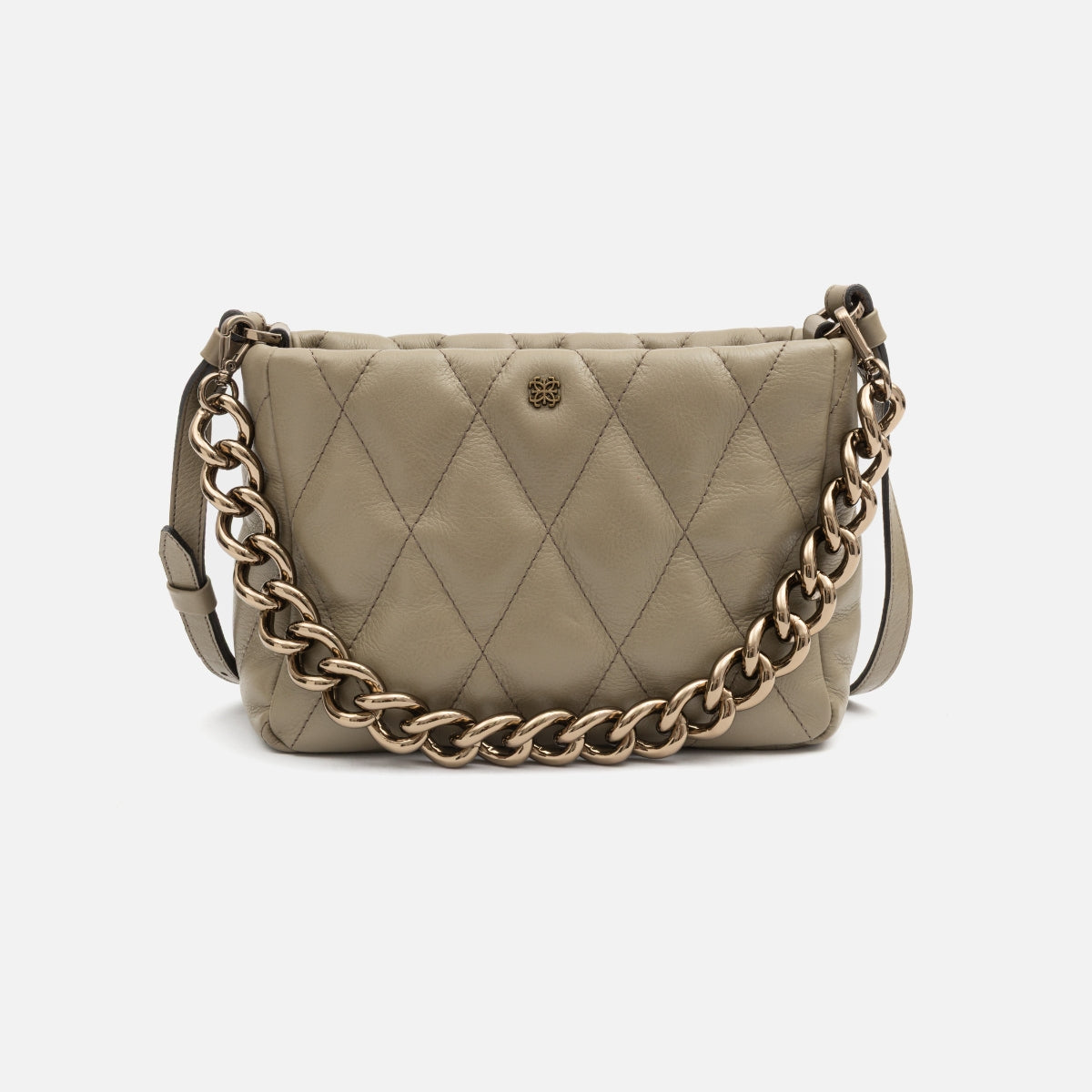 Bolsa Helô P em Couro Khaki