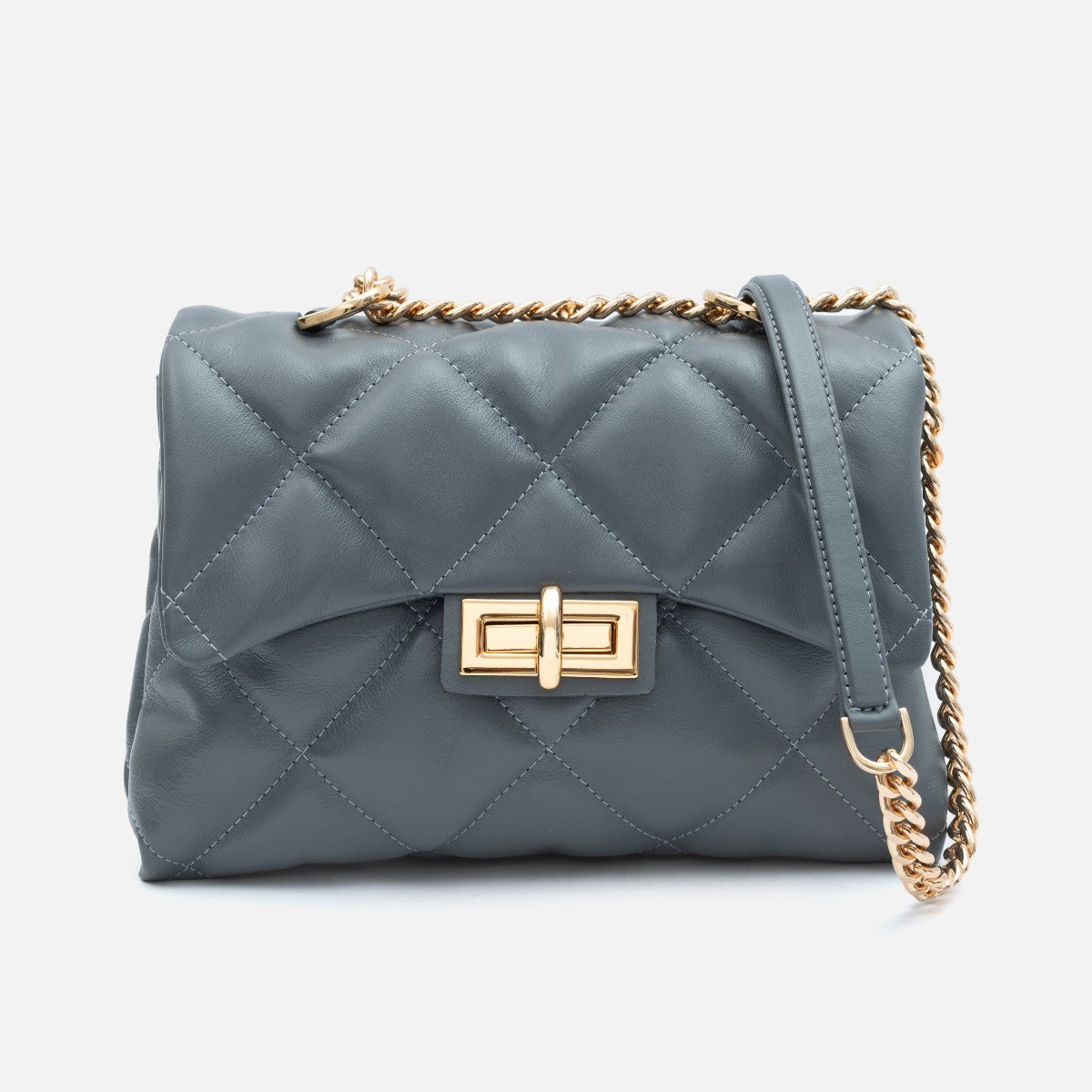 Bolsa Iza em Couro Grafite