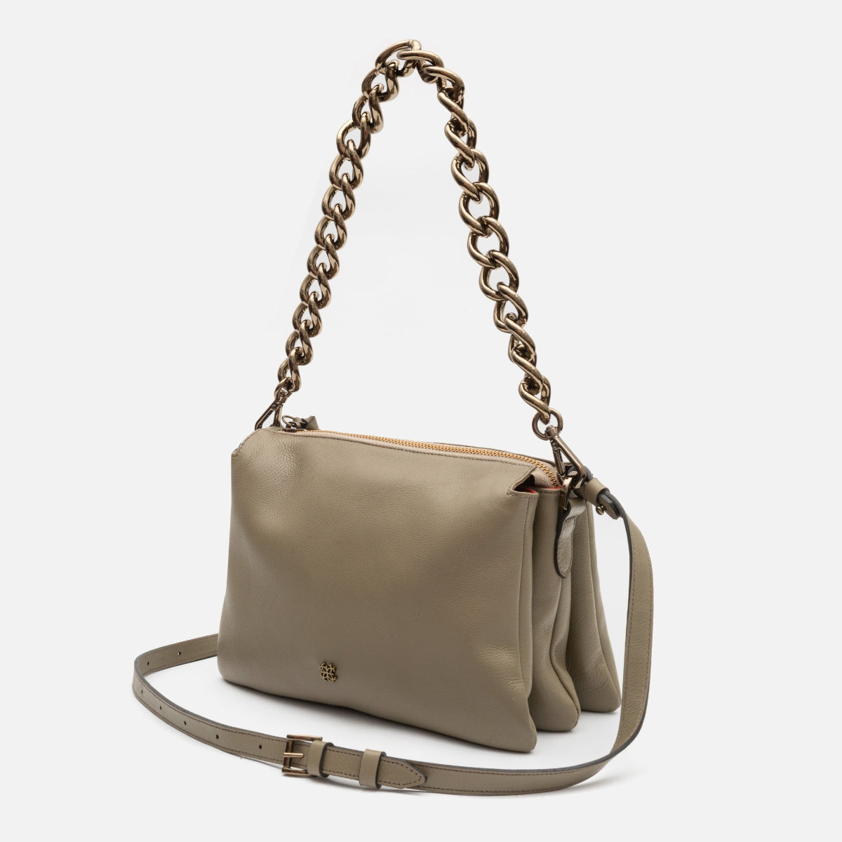 Bolsa Giulia em Couro Khaki