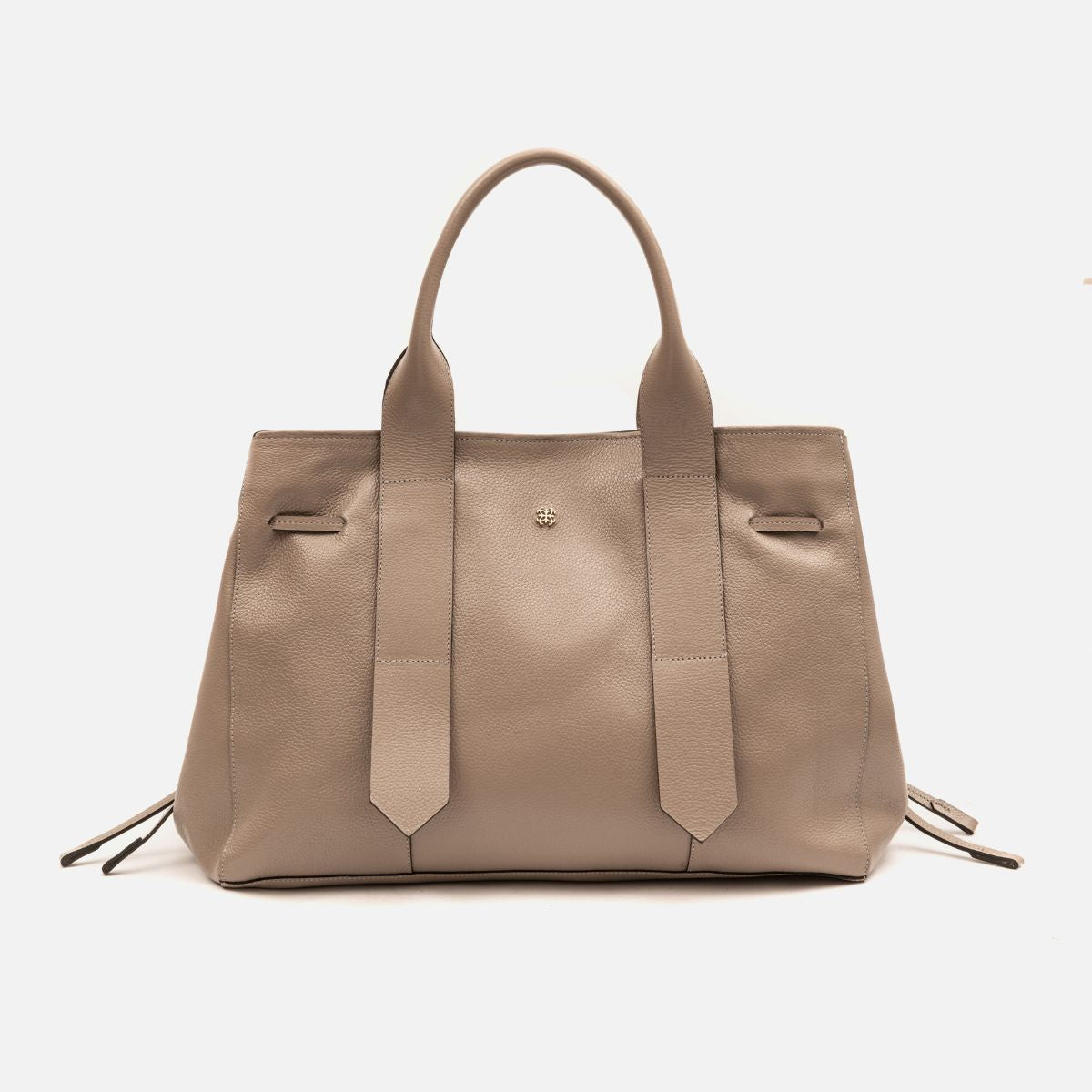 Bolsa Bianca com forro em Couro Grigio