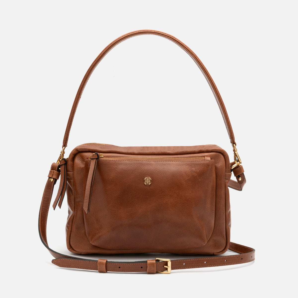 Bolsa Mira em Couro Carmel