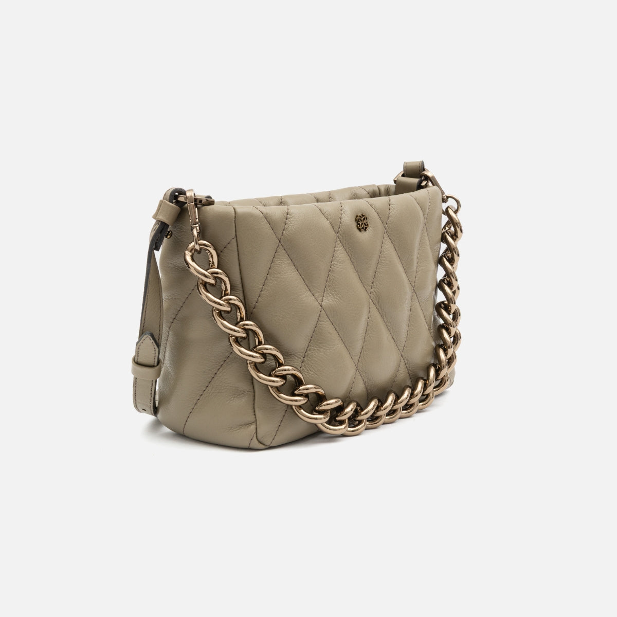 Bolsa Helô P em Couro Khaki