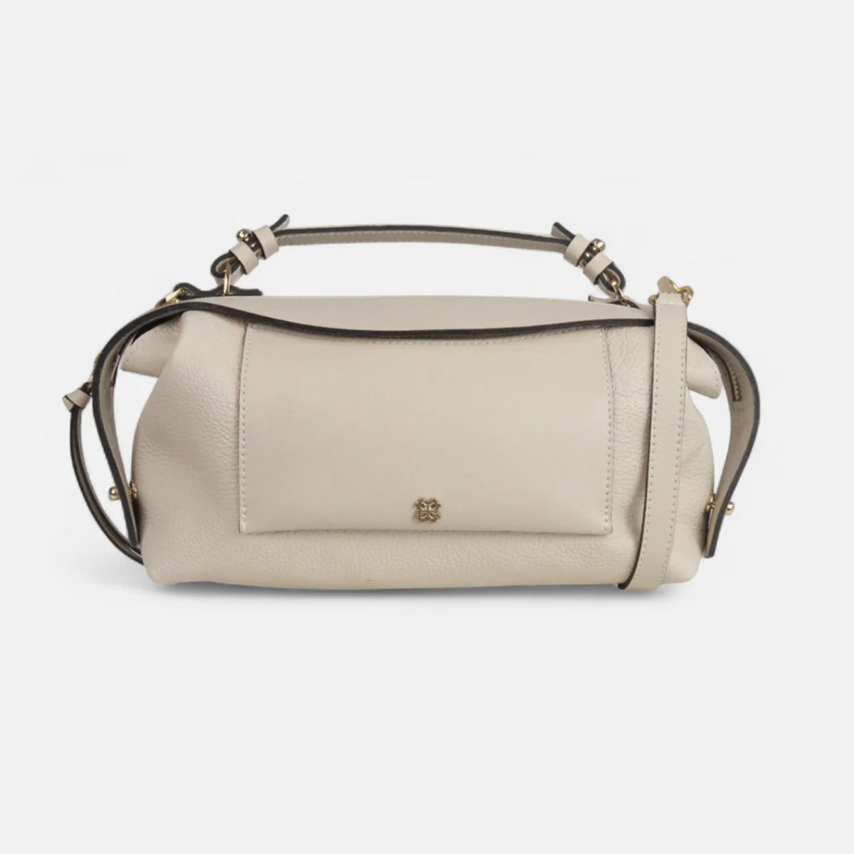 Bolsa Sil M em Couro Off White