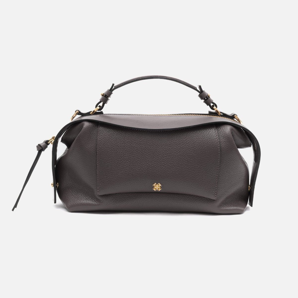 Bolsa Sil M em Couro Grafite