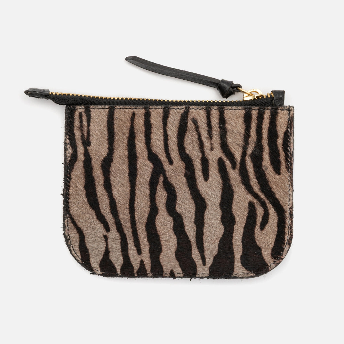 Porta Cartão em Pelo Cinza Listrado