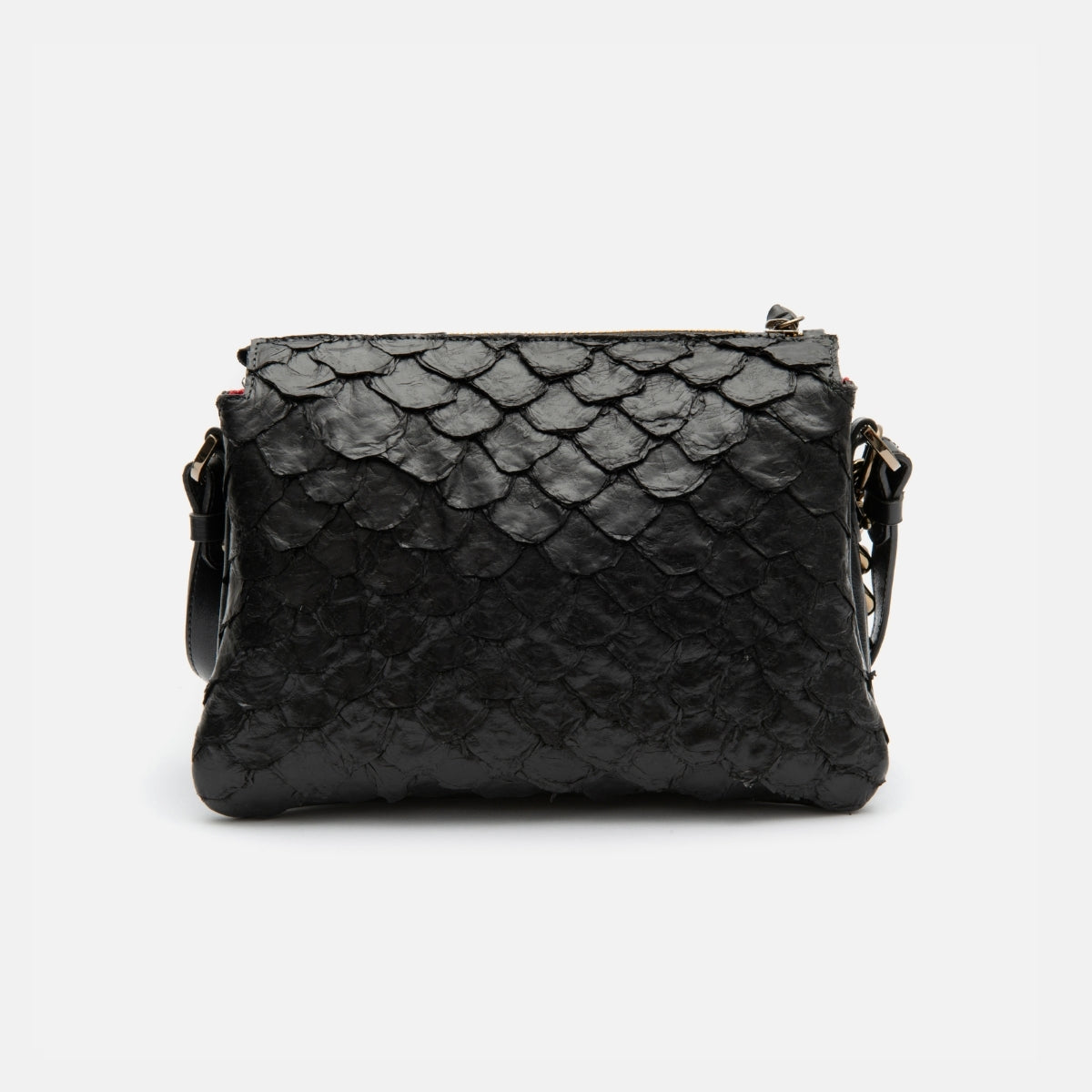 Bolsa Giulia em Couro Pirarucu Preto