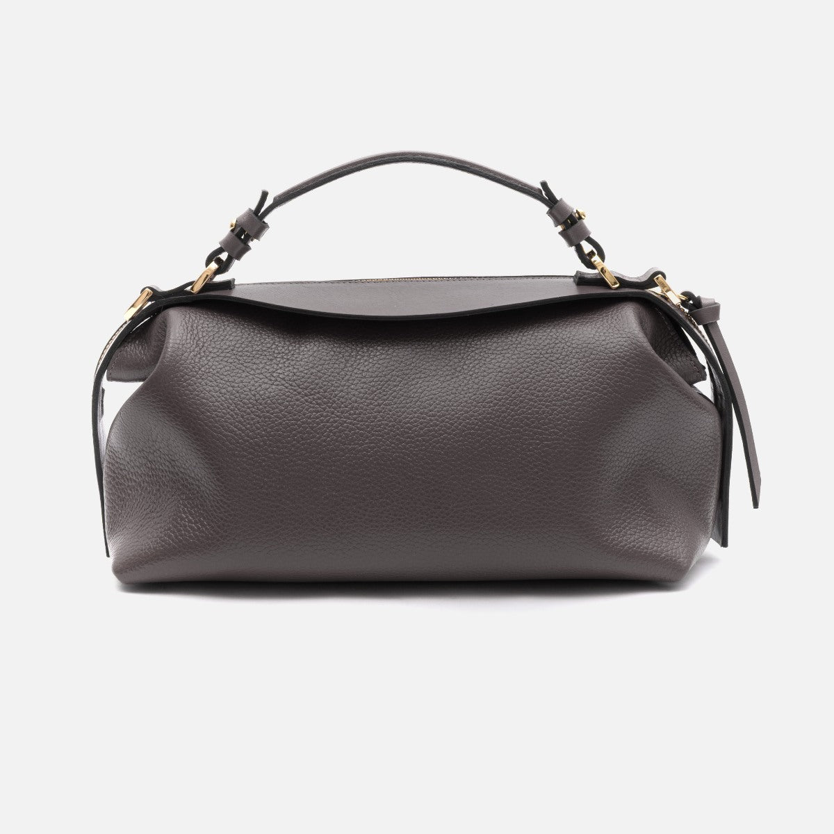 Bolsa Sil M em Couro Grafite