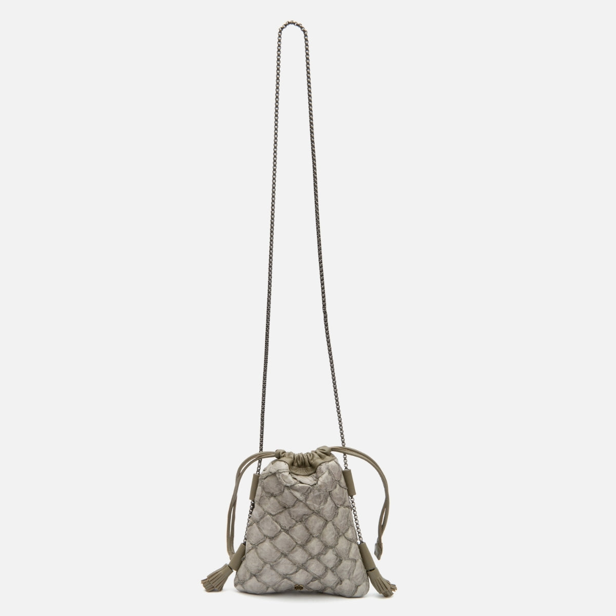 Bagphone em Couro Pirarucu Cinza