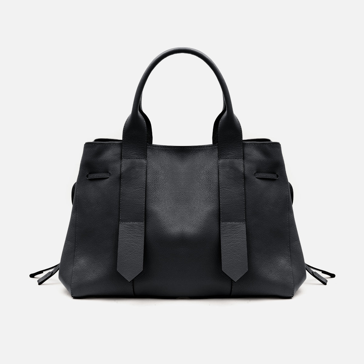 Bolsa Bianca com forro em Couro Preto