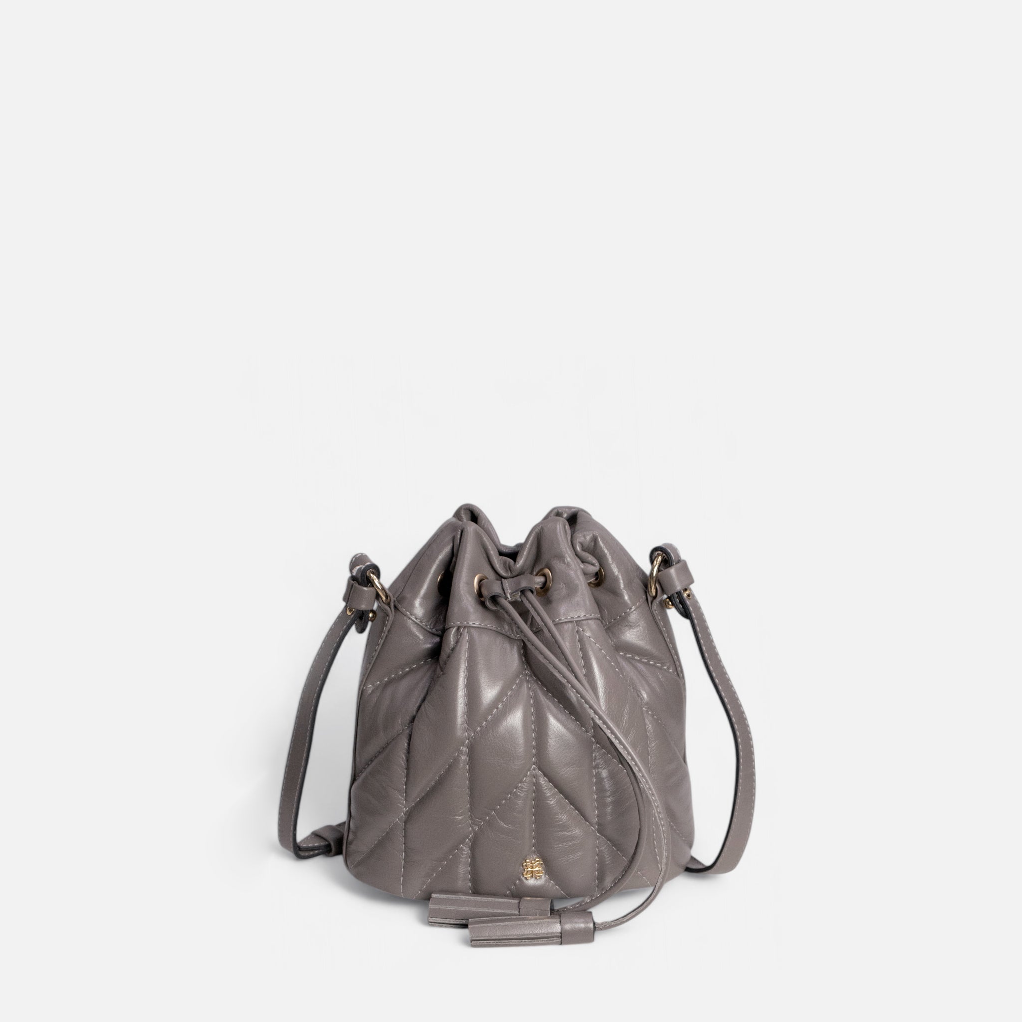 Bolsa Alice em Couro Cimento