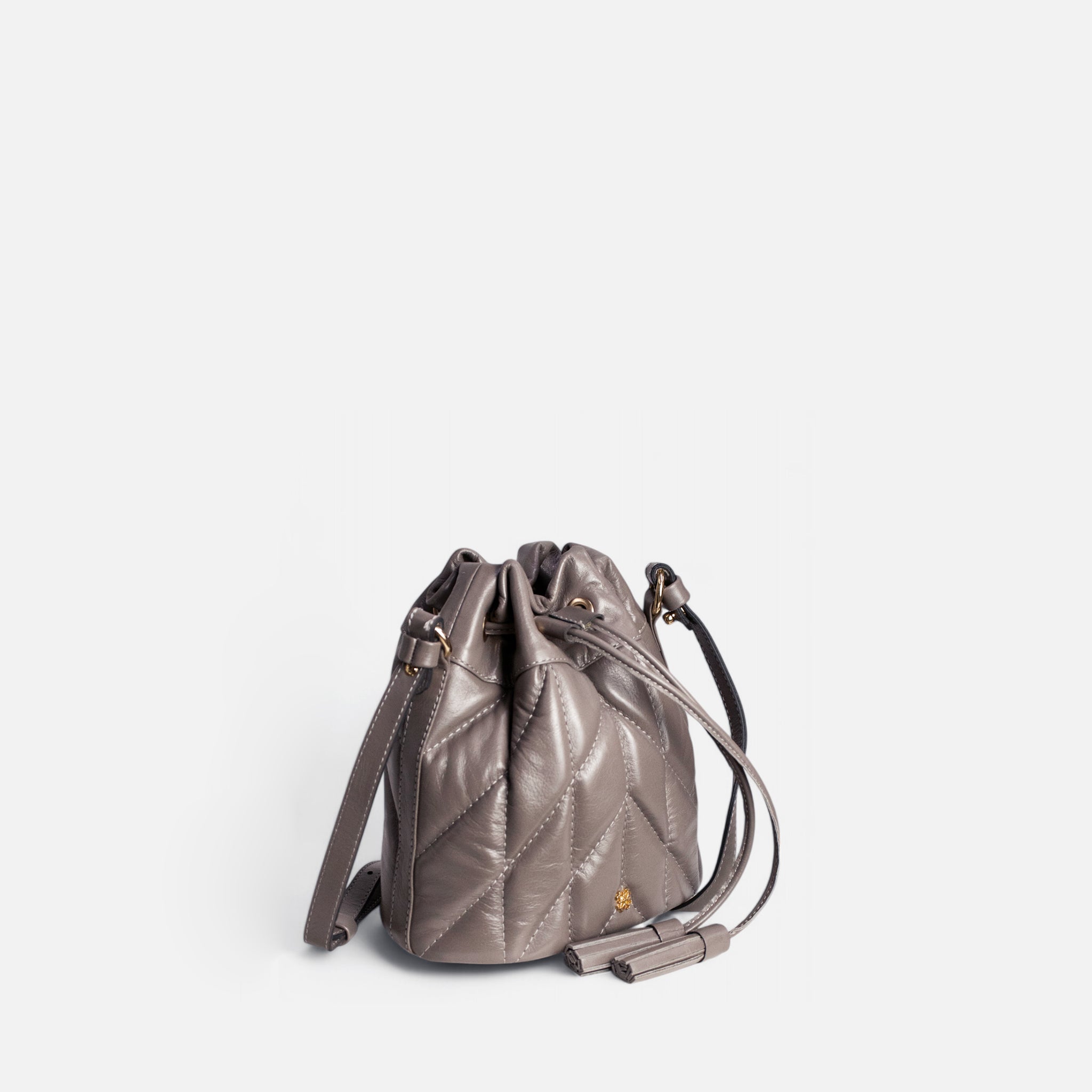Bolsa Alice em Couro Cimento