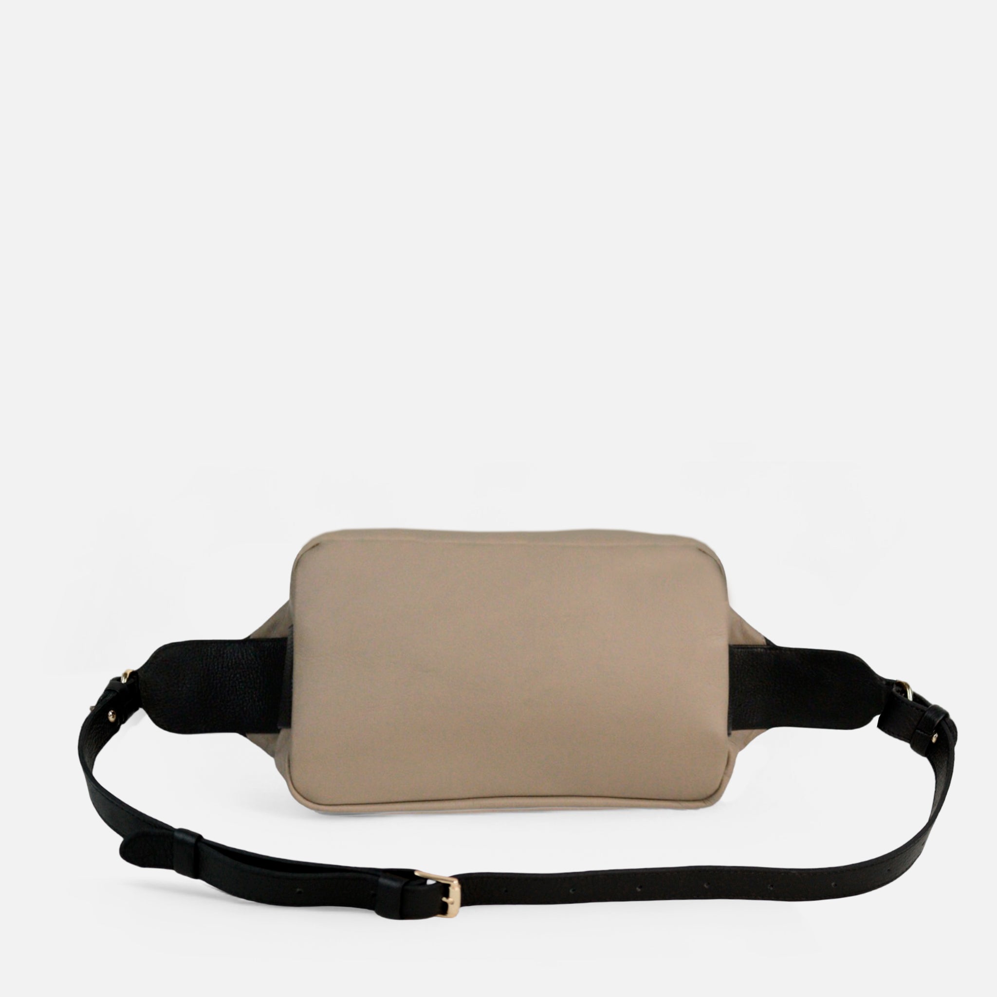 Bolsa Amélie em Couro Khaki e Preto