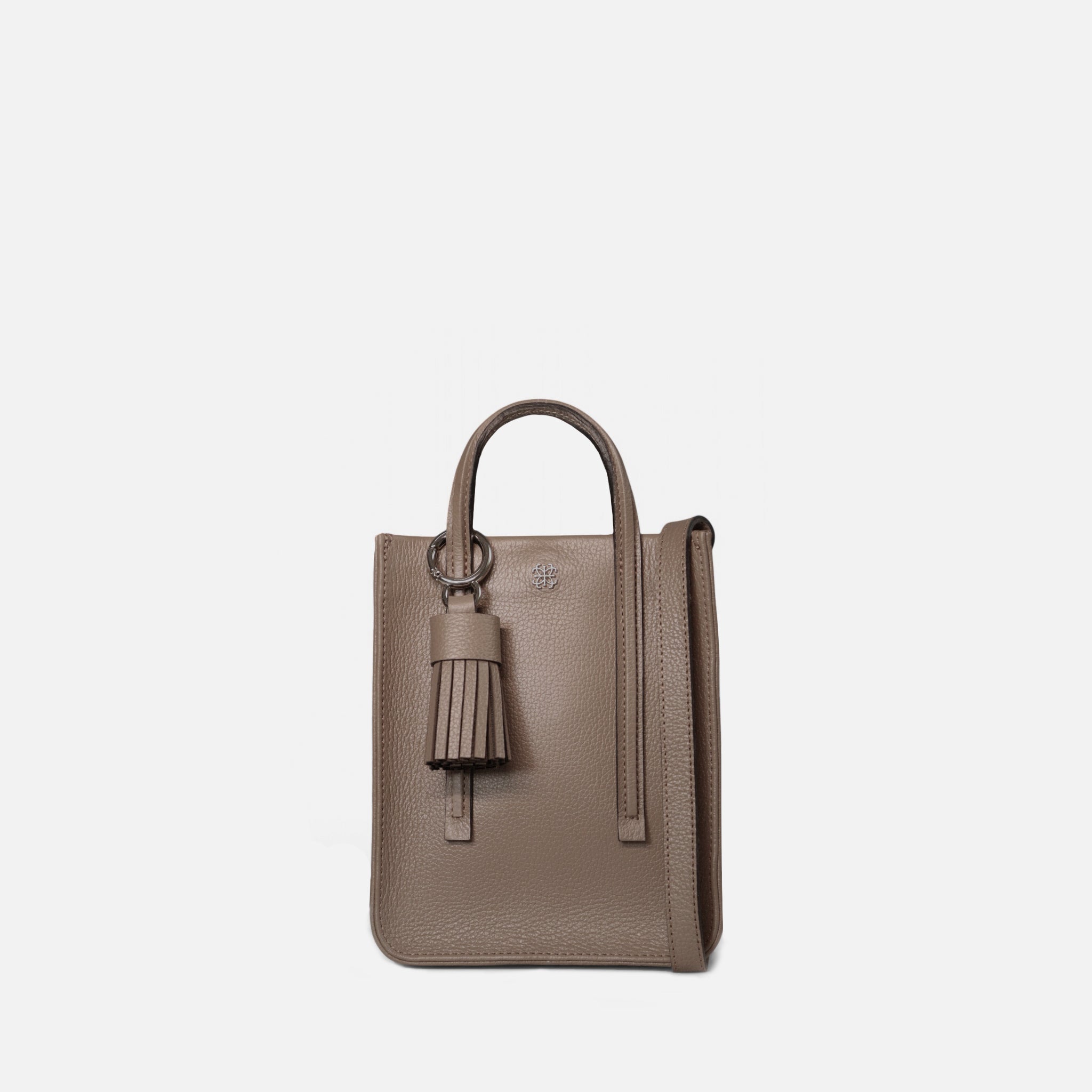 Bolsa Ana P em Couro Grigio
