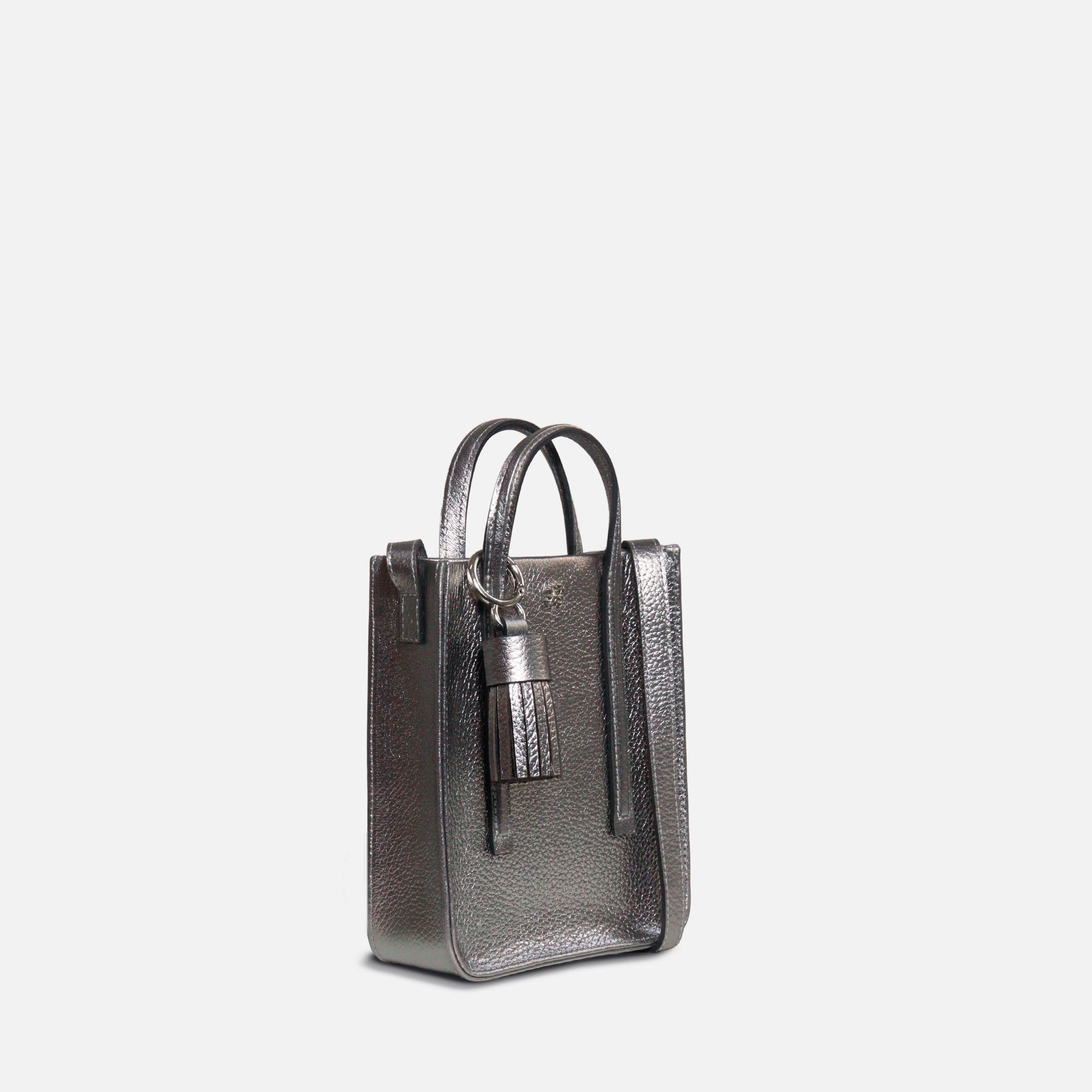 Bolsa Ana P em Couro Inox