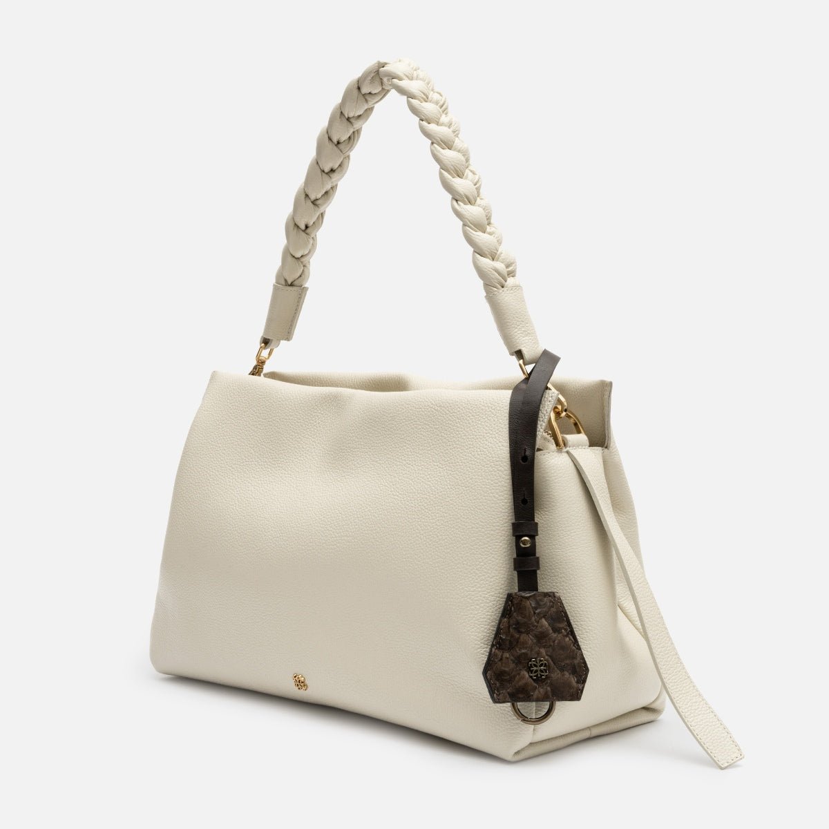 Bag Charm Multifuncional em Couro Pirarucu Café - Balaia