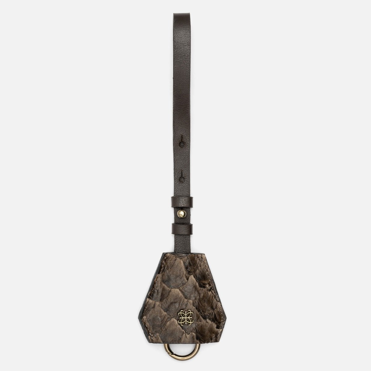 Bag Charm Multifuncional em Couro Pirarucu Café - Balaia