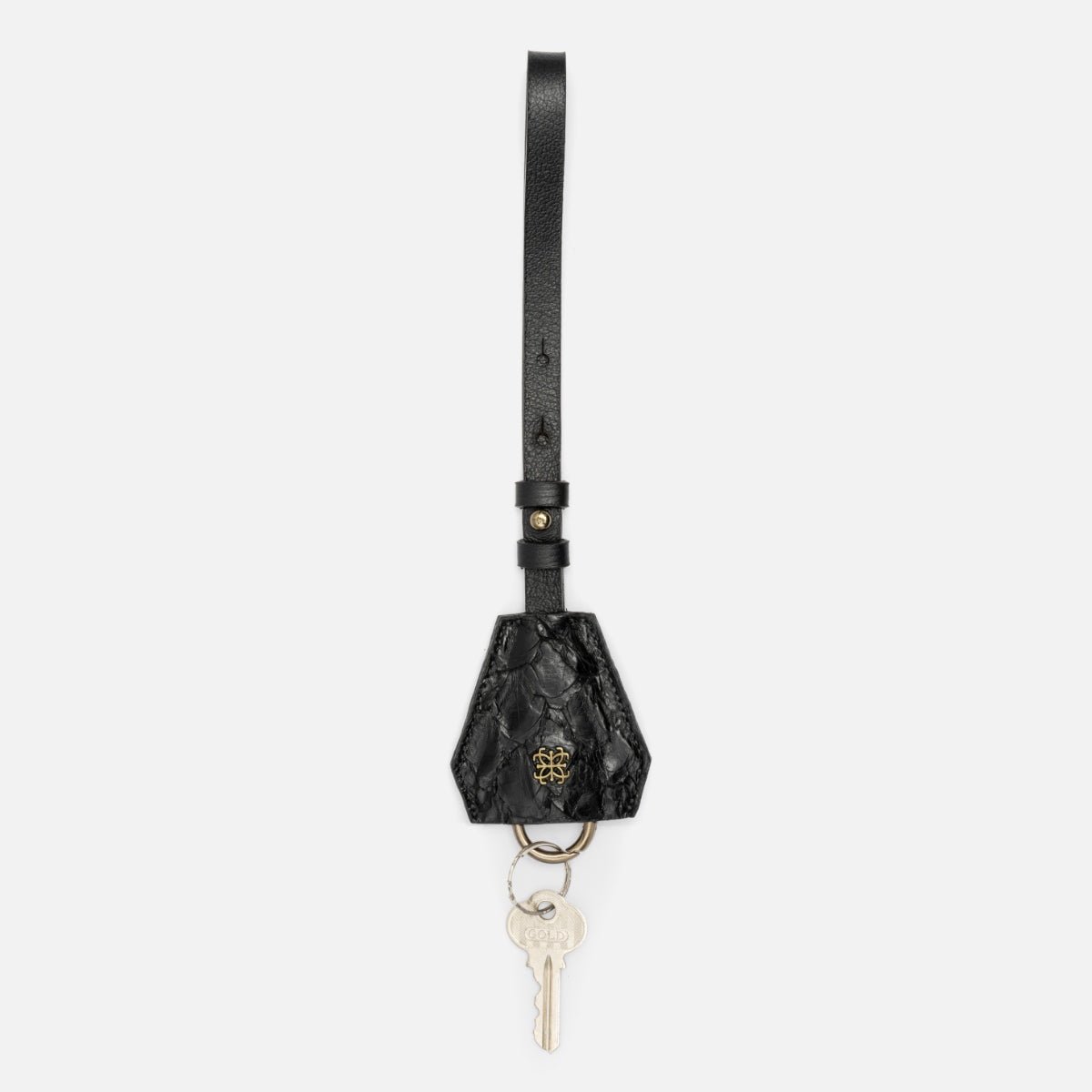 Bag Charm Multifuncional em Couro Pirarucu Preto - Balaia