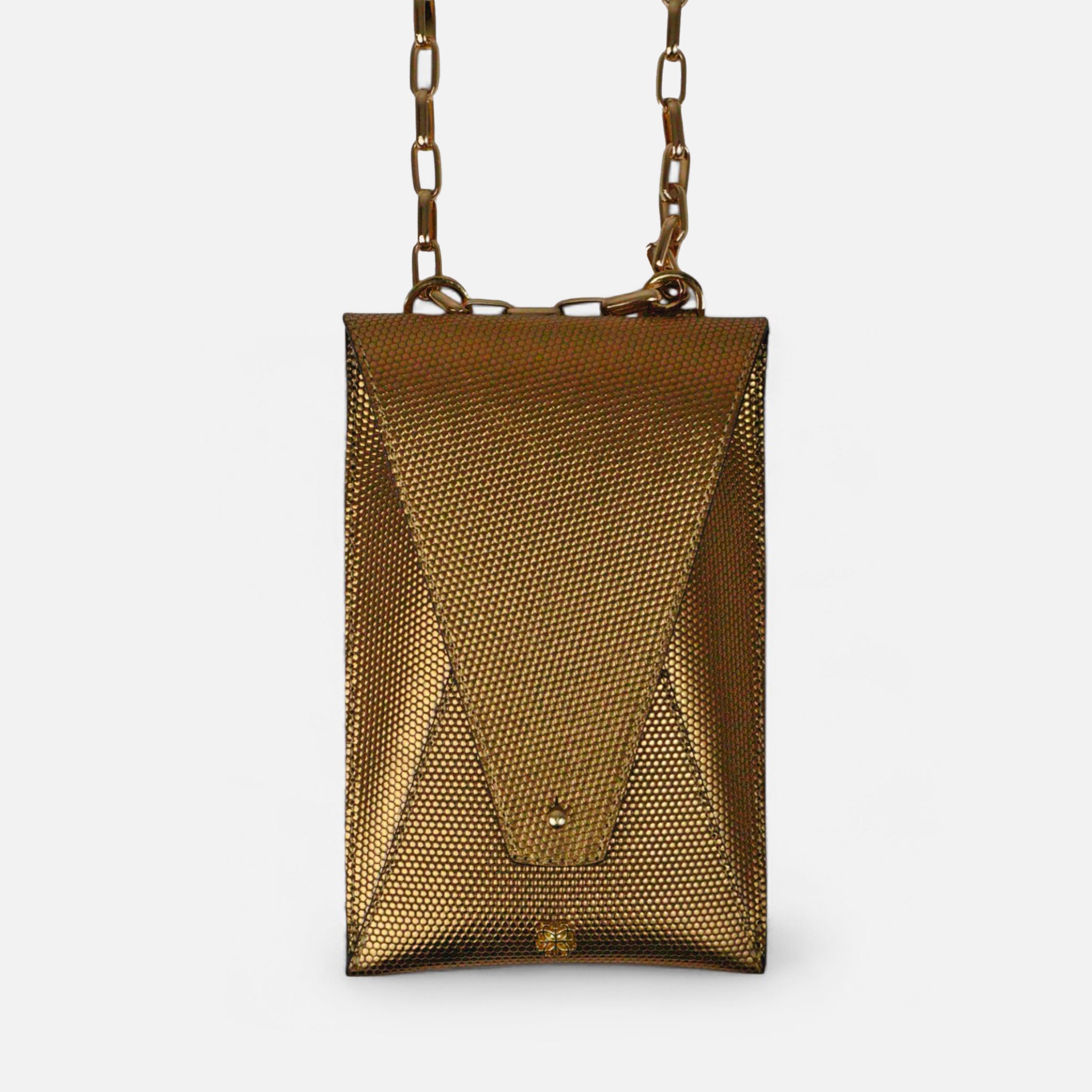 Bagphone Oli em Couro Colmeia Ouro