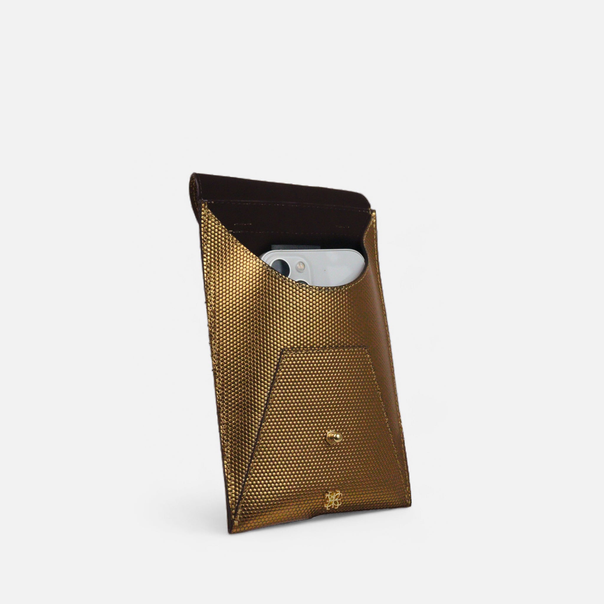 Bagphone Oli em Couro Colmeia Ouro