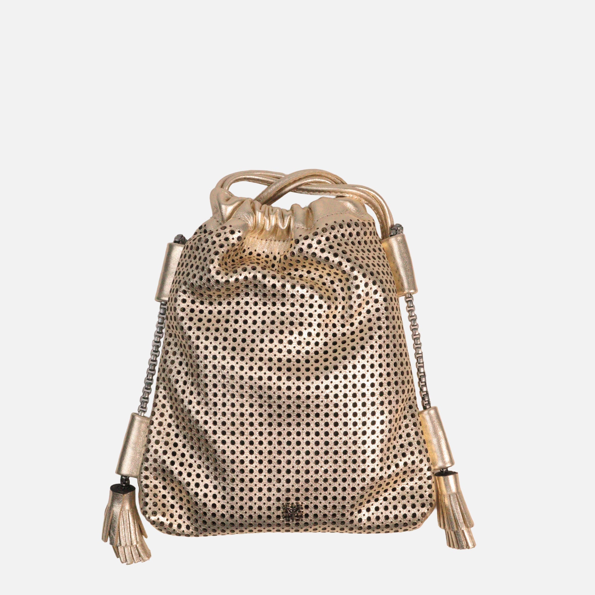 Bagphone Furadinha em Couro Ouro Light - Balaia