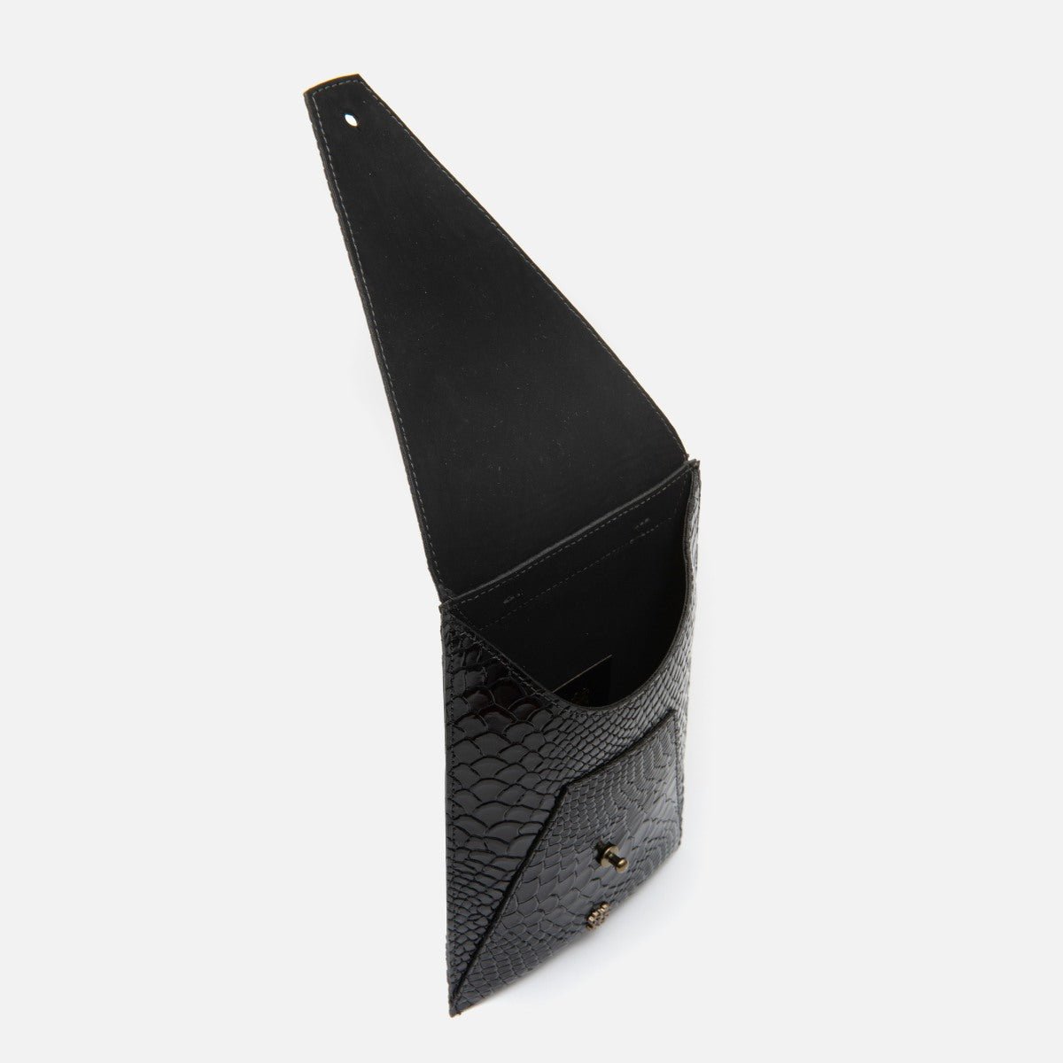 Bagphone Oli em Couro Croco Preto - Balaia