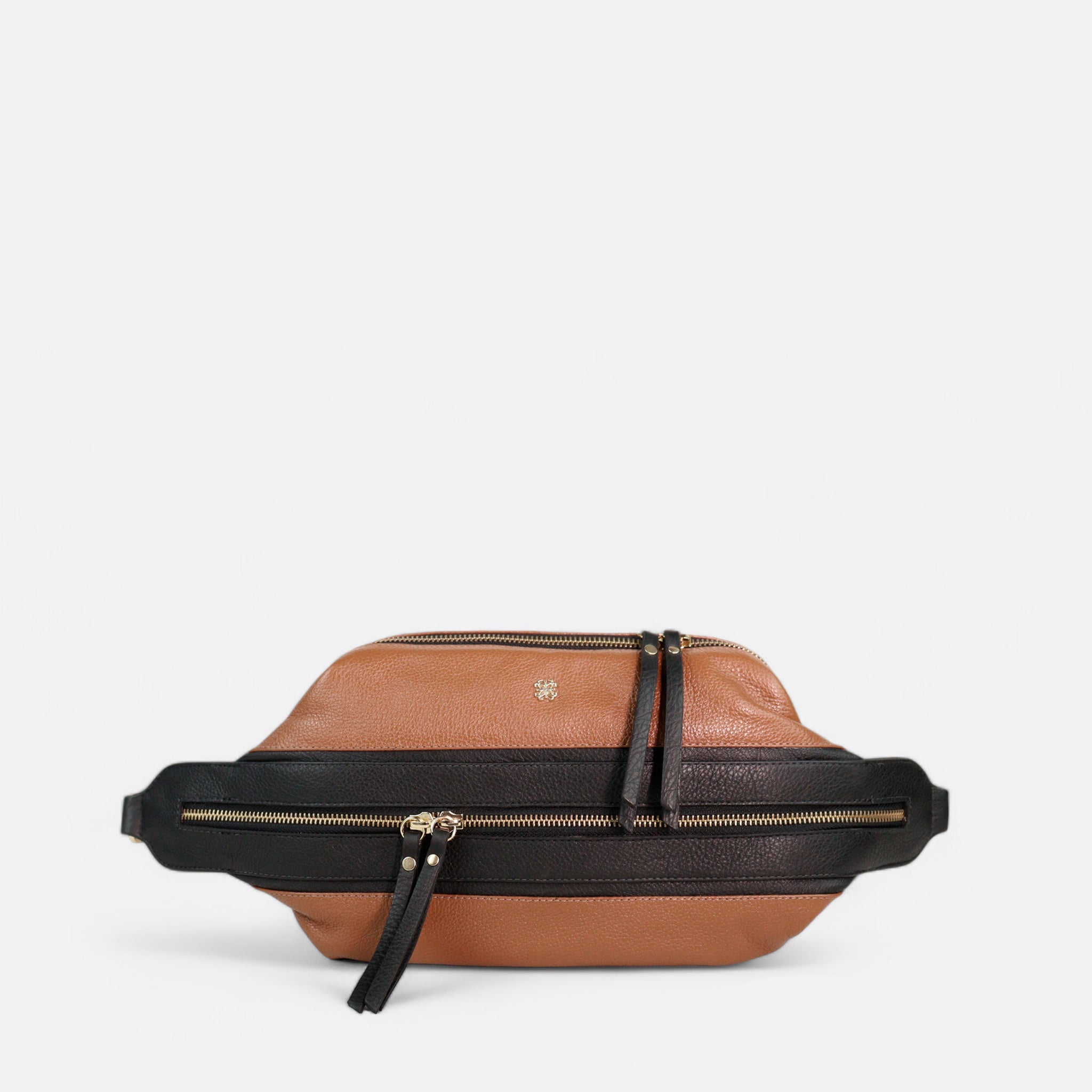 Bolsa Amélie em Couro Sela e Preto - Balaia