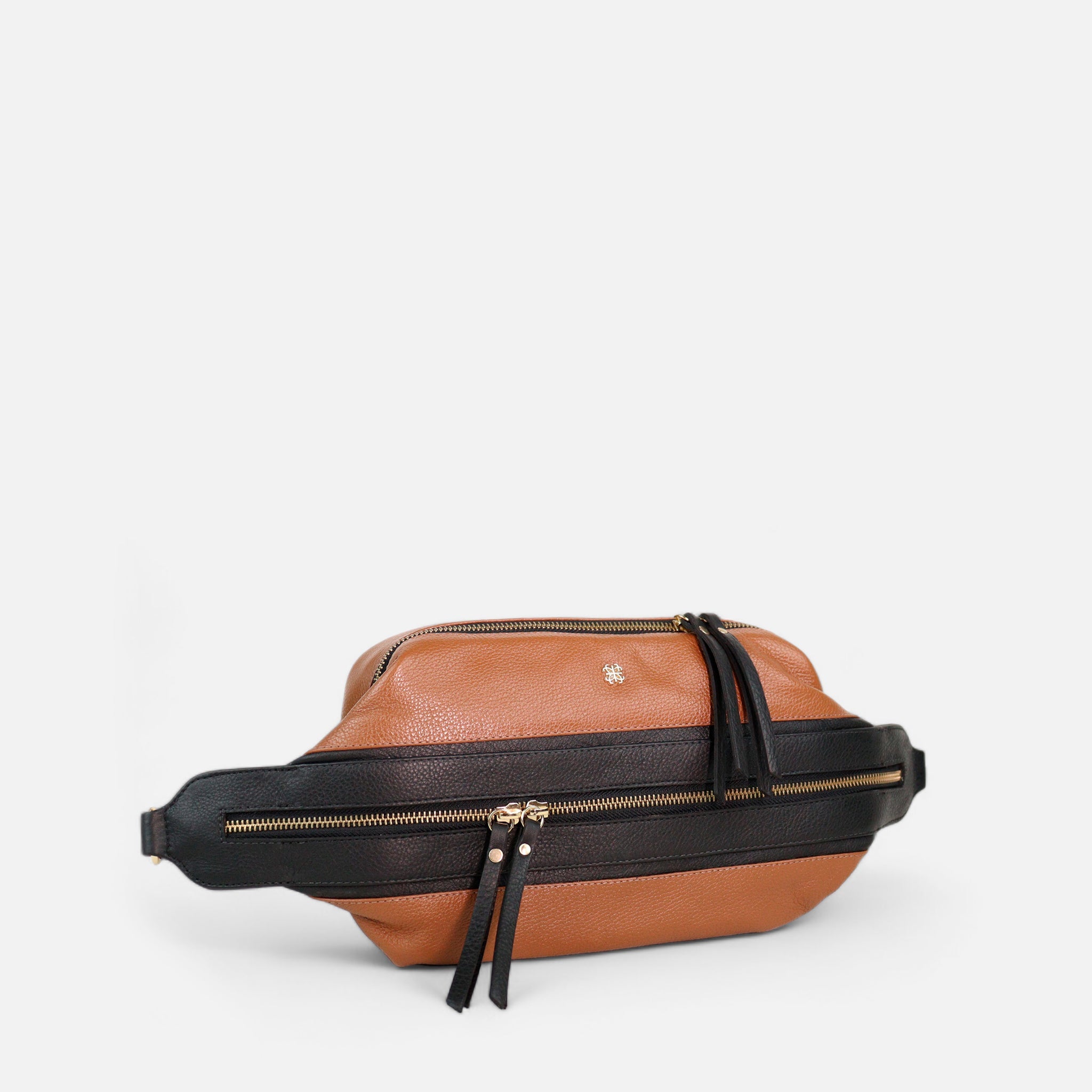 Bolsa Amélie em Couro Sela e Preto - Balaia