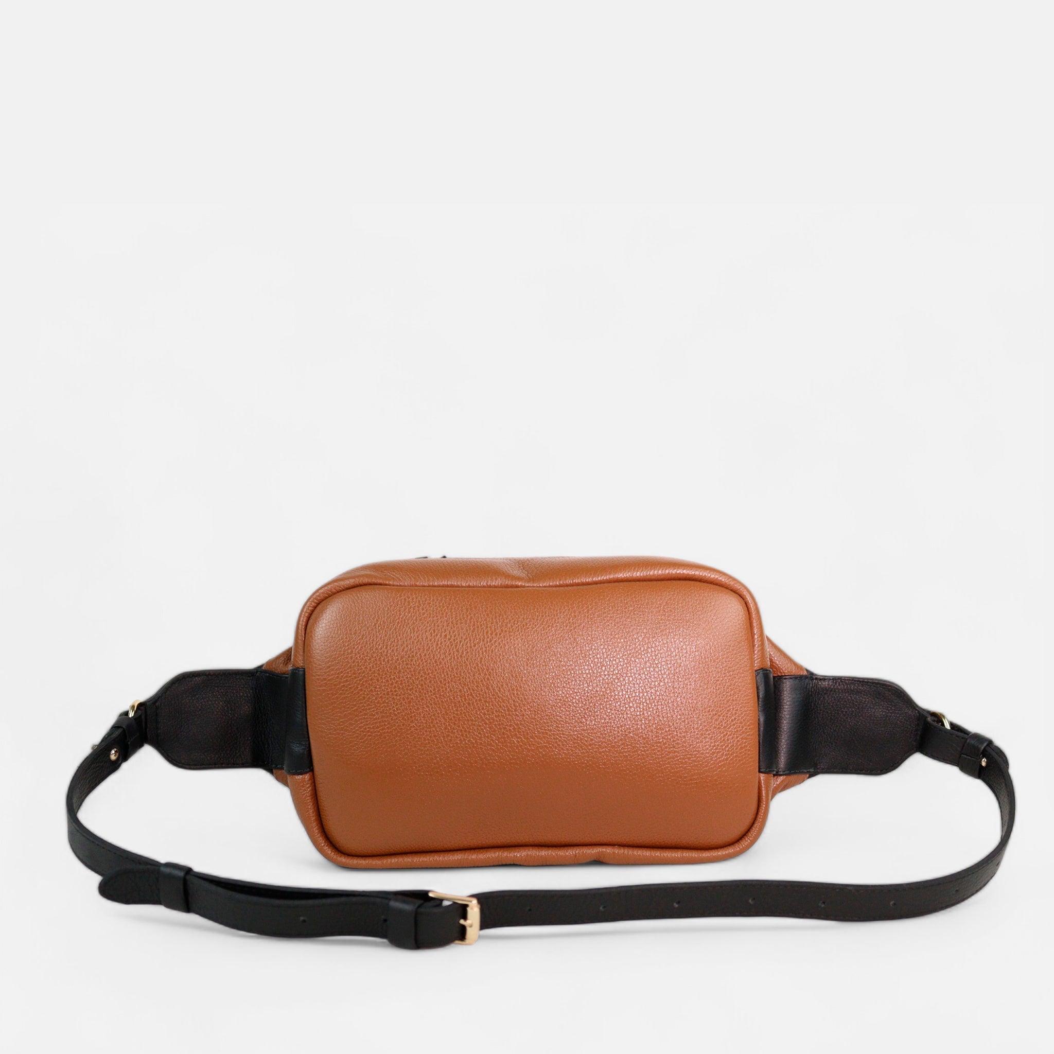 Bolsa Amélie em Couro Sela e Preto - Balaia