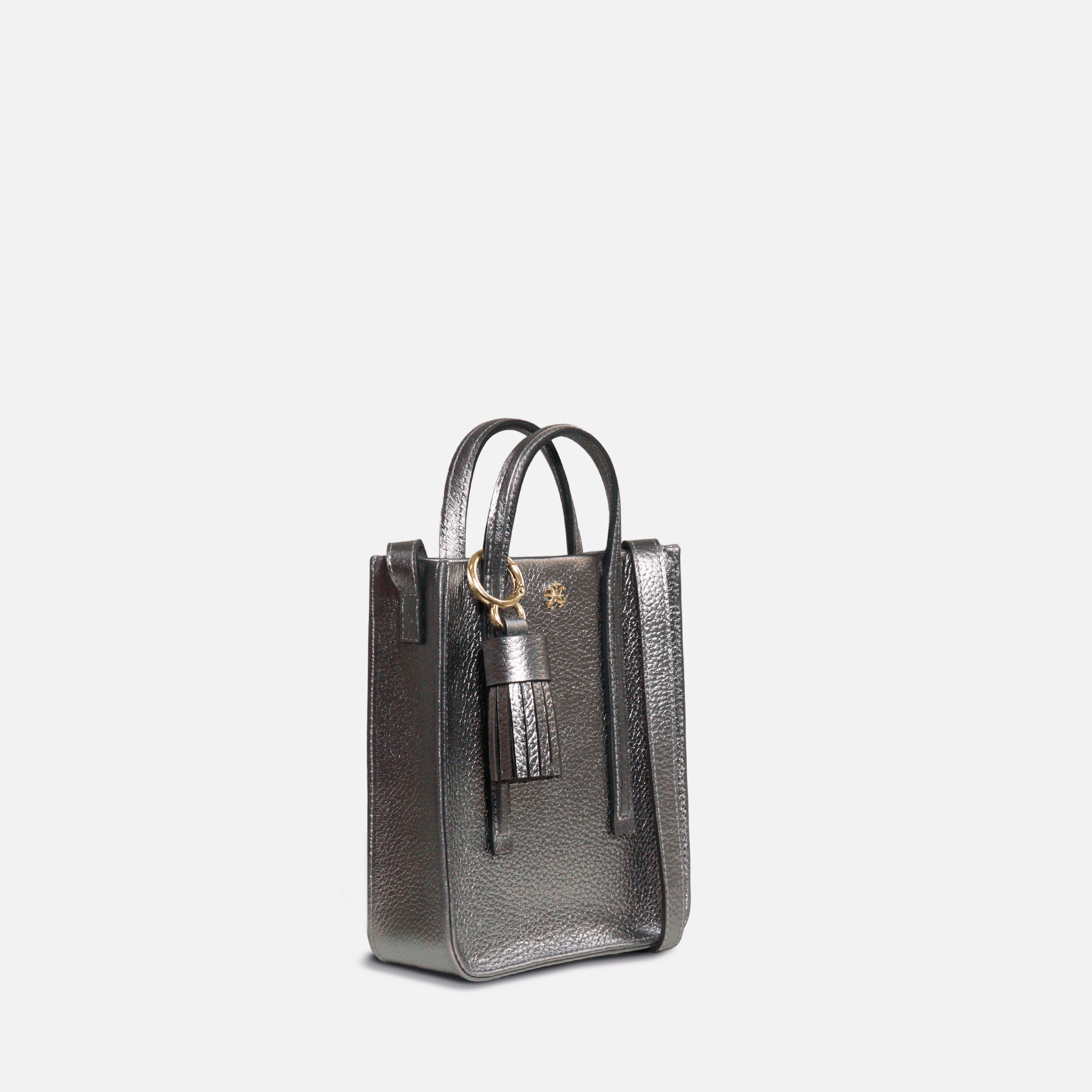 Bolsa Ana P em Couro Inox - Balaia