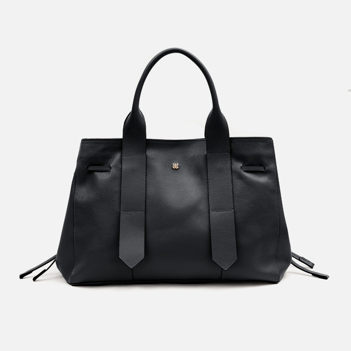 Bolsa Bianca com forro em Couro Preto - Balaia