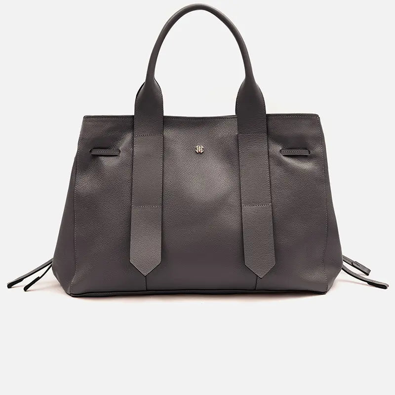 Bolsa Bianca em Couro Grafite - Balaia