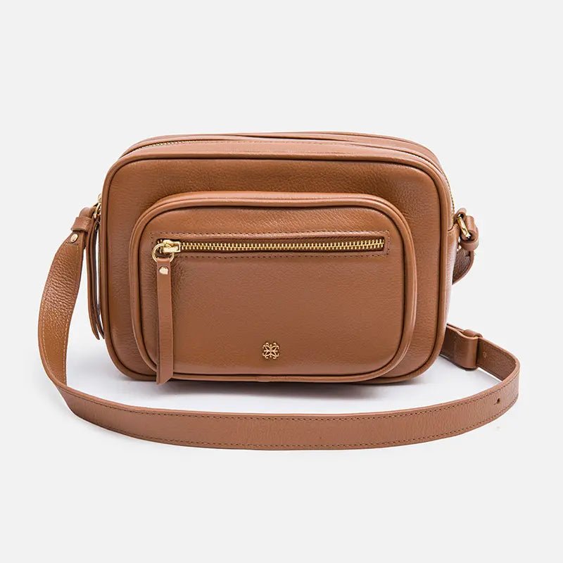 Bolsa Cecília em Couro Carmel - Balaia