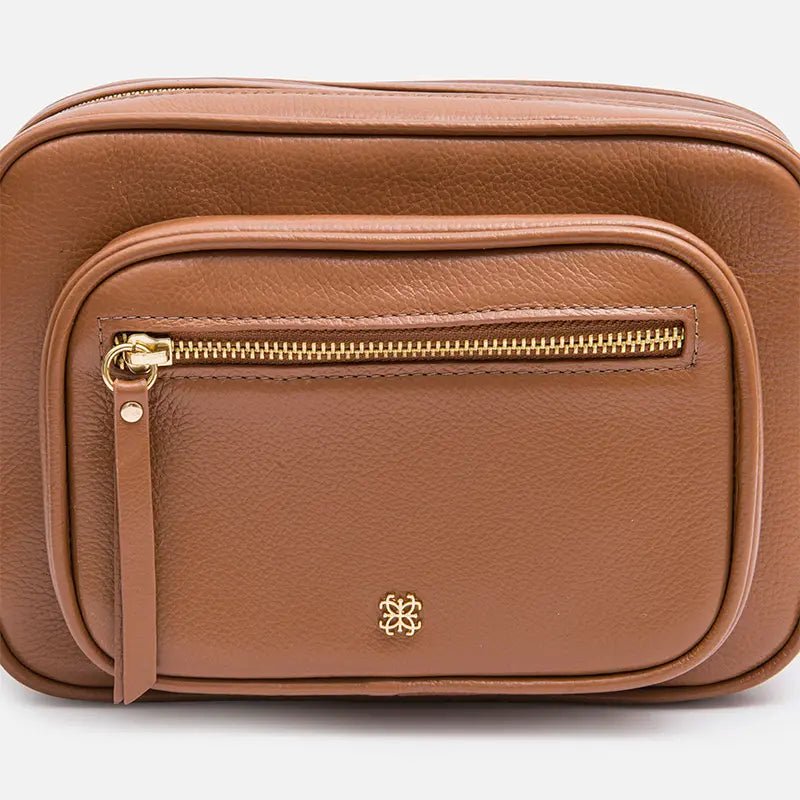 Bolsa Cecília em Couro Carmel - Balaia