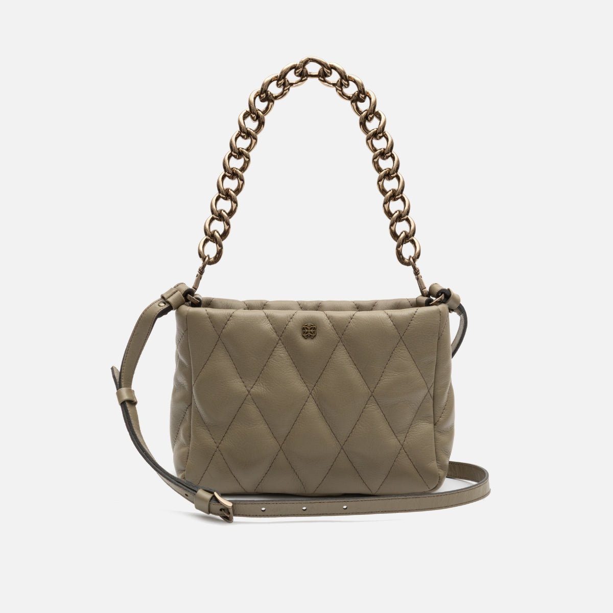 Bolsa Helô P em Couro Khaki - Balaia