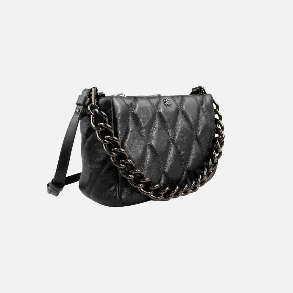 Bolsa Helô P em Couro Preto - Balaia