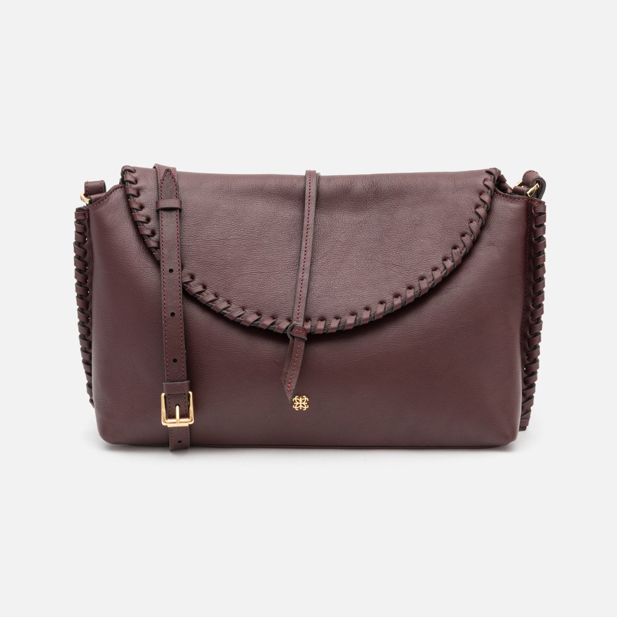 Bolsa Ivy em couro cabernet - Balaia